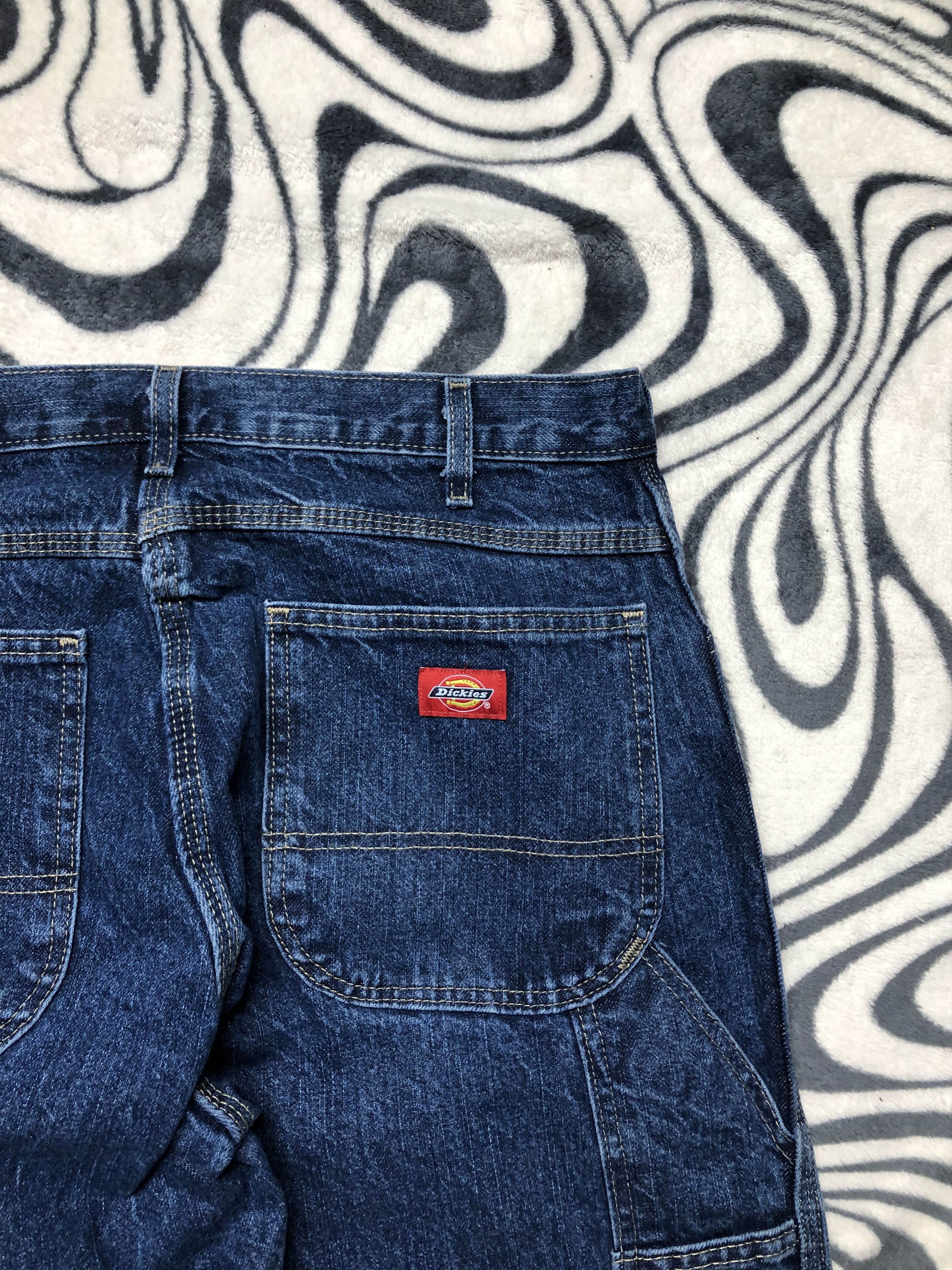 Dickies Dickies Vintage Mens Denim Cargo Pants Jeans Workwear Size US 32 / EU 48 - 2 Thumbnail