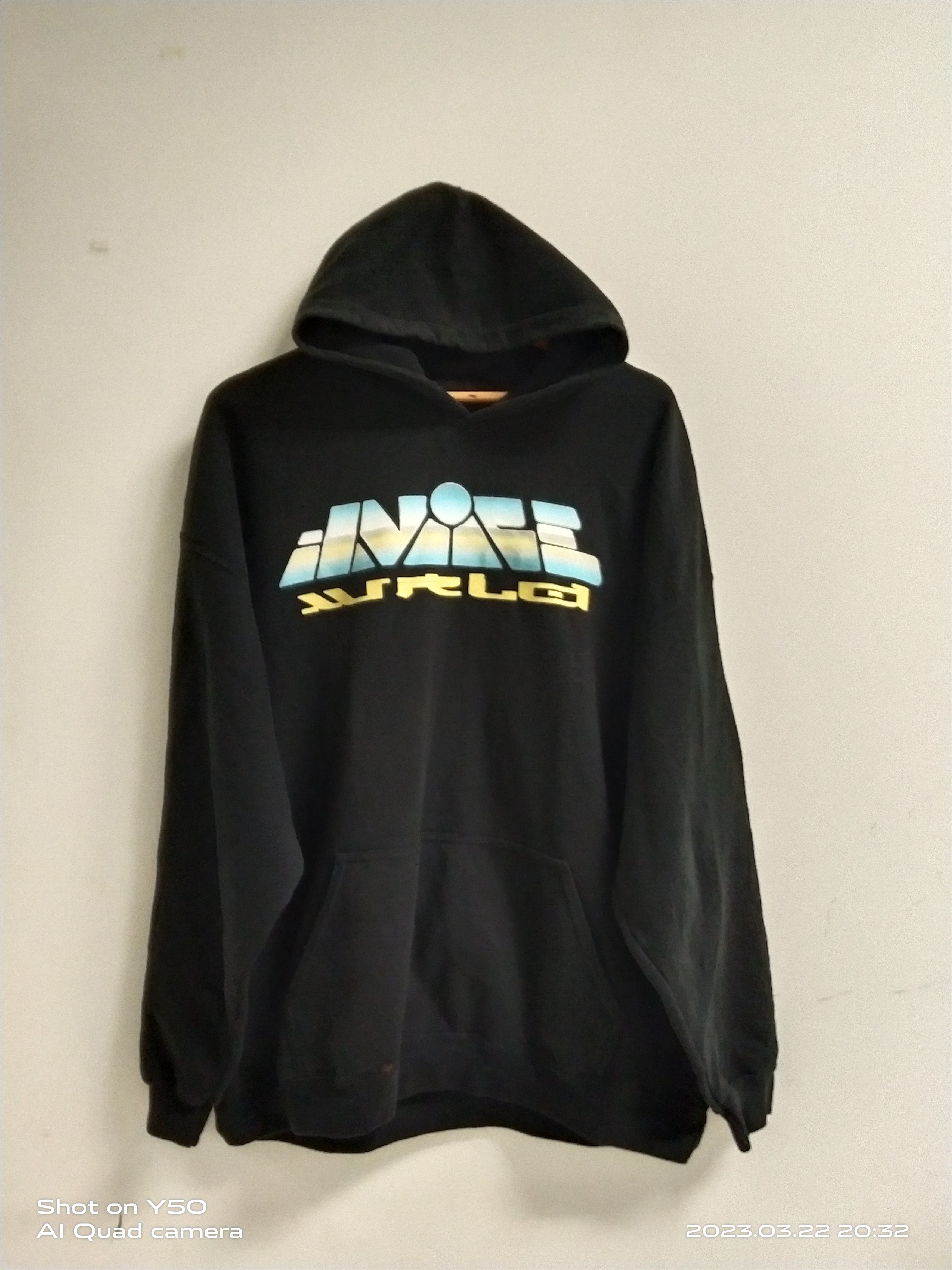 image of 999 Club x Vlone Hoodie 999 Lone Juice Wrld in Black, Men's (Size 2XL)