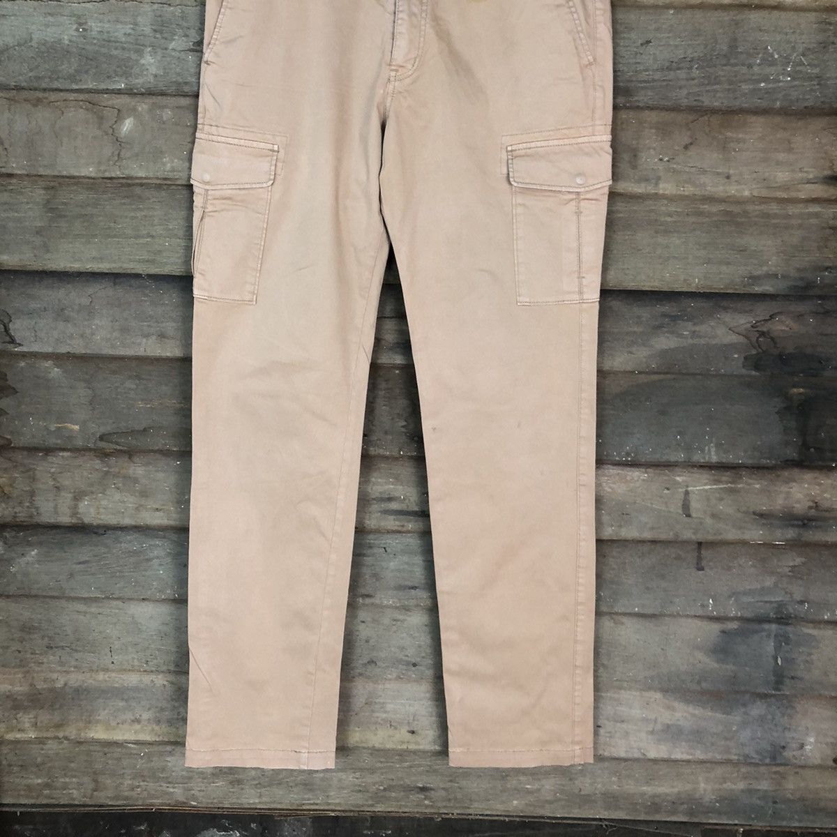 Japanese Brand DLL Uniqlo Brown Cargo utility Multipocket Pants #1529 Size US 32 / EU 48 - 3 Thumbnail