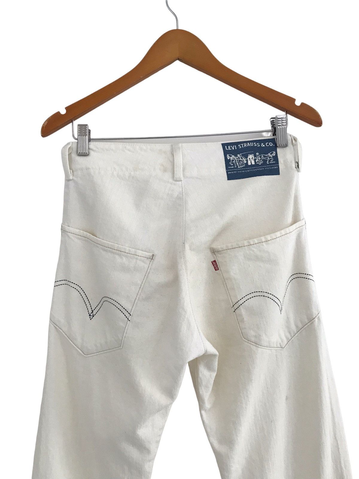 Levi's Vintage Levis Made Different Japan White Soft Jeans Size US 29 - 2 Thumbnail