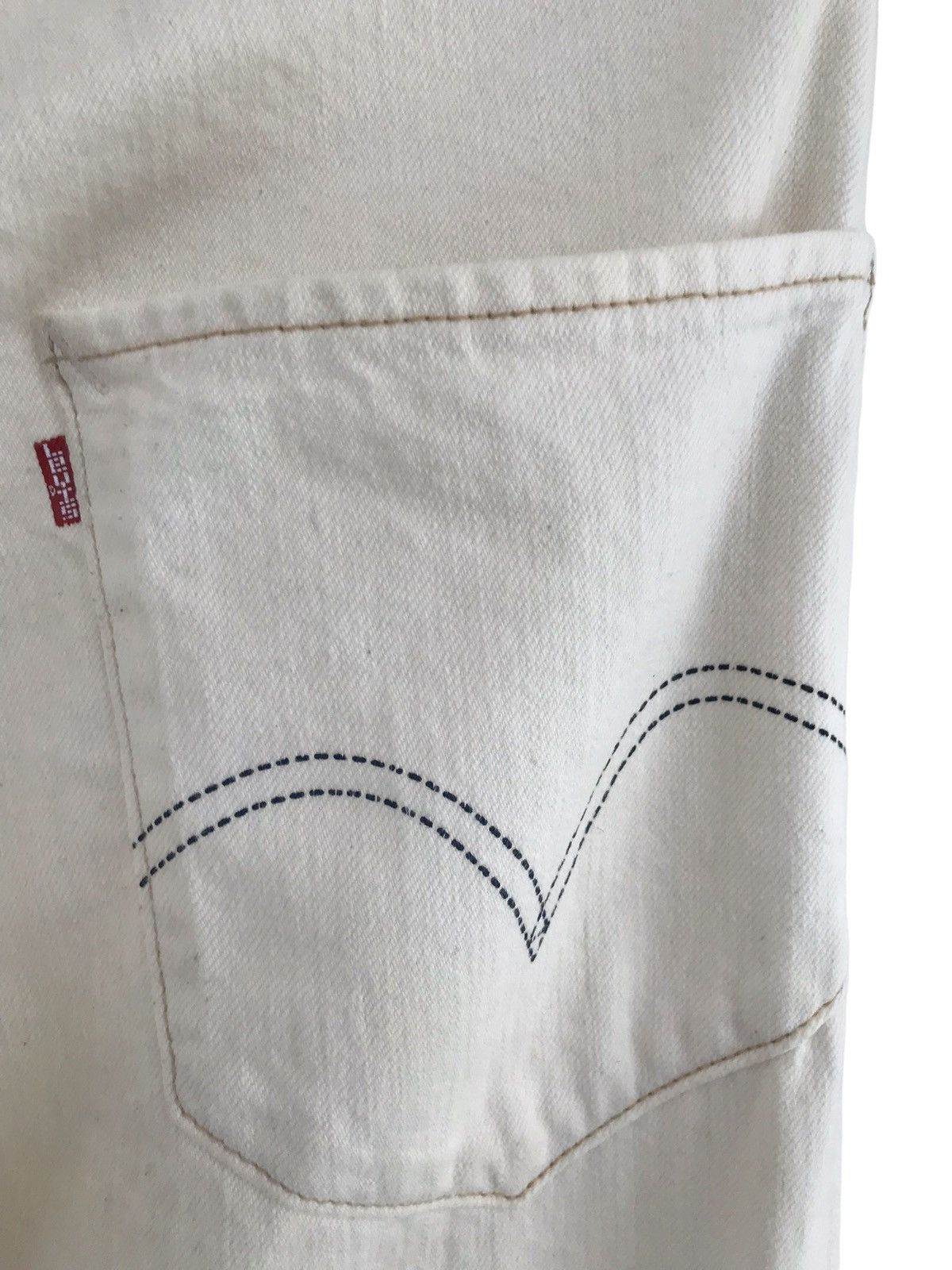 Levi's Vintage Levis Made Different Japan White Soft Jeans Size US 29 - 4 Thumbnail