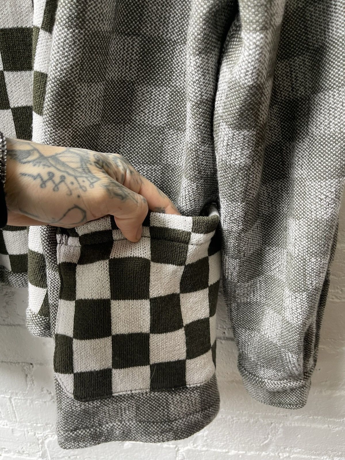 Enfants Riches Deprimes ERD 2018 NEW RUNWAY CHECKERED GRUNGE CARDIGAN SWEATER Size US L / EU 52-54 / 3 - 18 Thumbnail