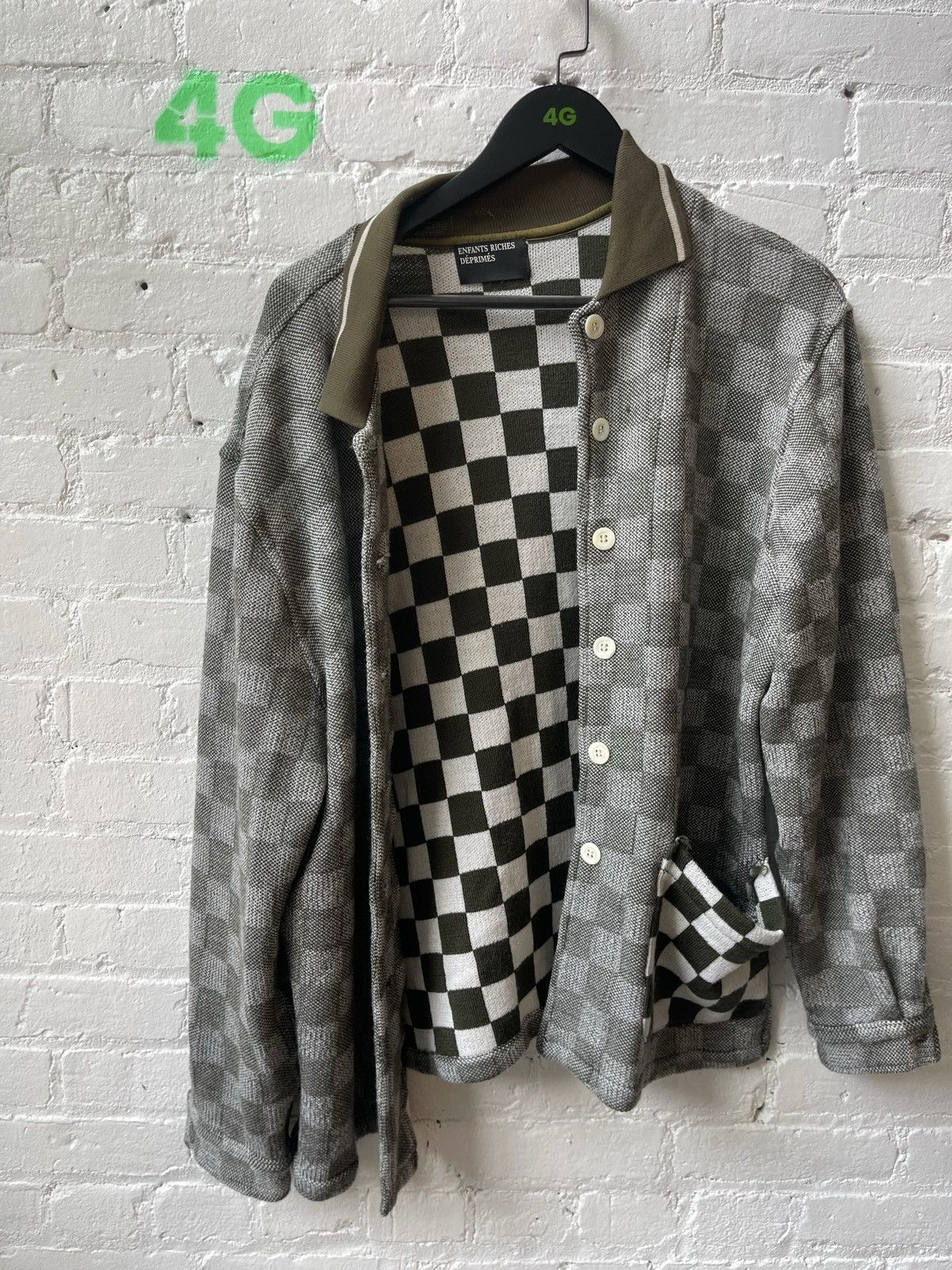 Enfants Riches Deprimes ERD 2018 NEW RUNWAY CHECKERED GRUNGE CARDIGAN SWEATER Size US L / EU 52-54 / 3 - 3 Thumbnail