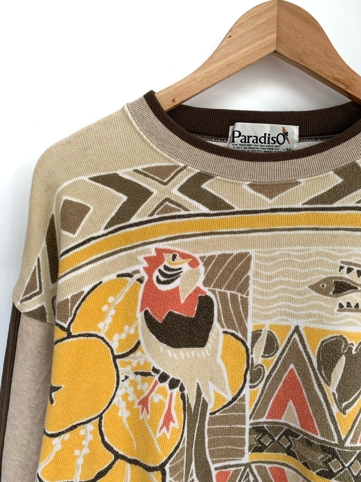 Japanese Brand Vintage Paradiso Parrot Full Print Sweatshirt Size US M / EU 48-50 / 2 - 3 Thumbnail