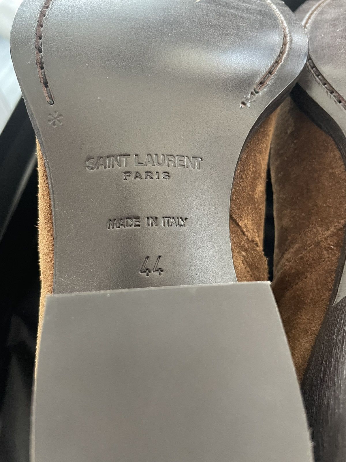 Hedi Slimane × Saint Laurent Paris × Yves Saint Laurent Rare Brand NEW Sold Out Suede Leather Studded Lukas Boots Size US 11 / EU 44 - 5 Thumbnail