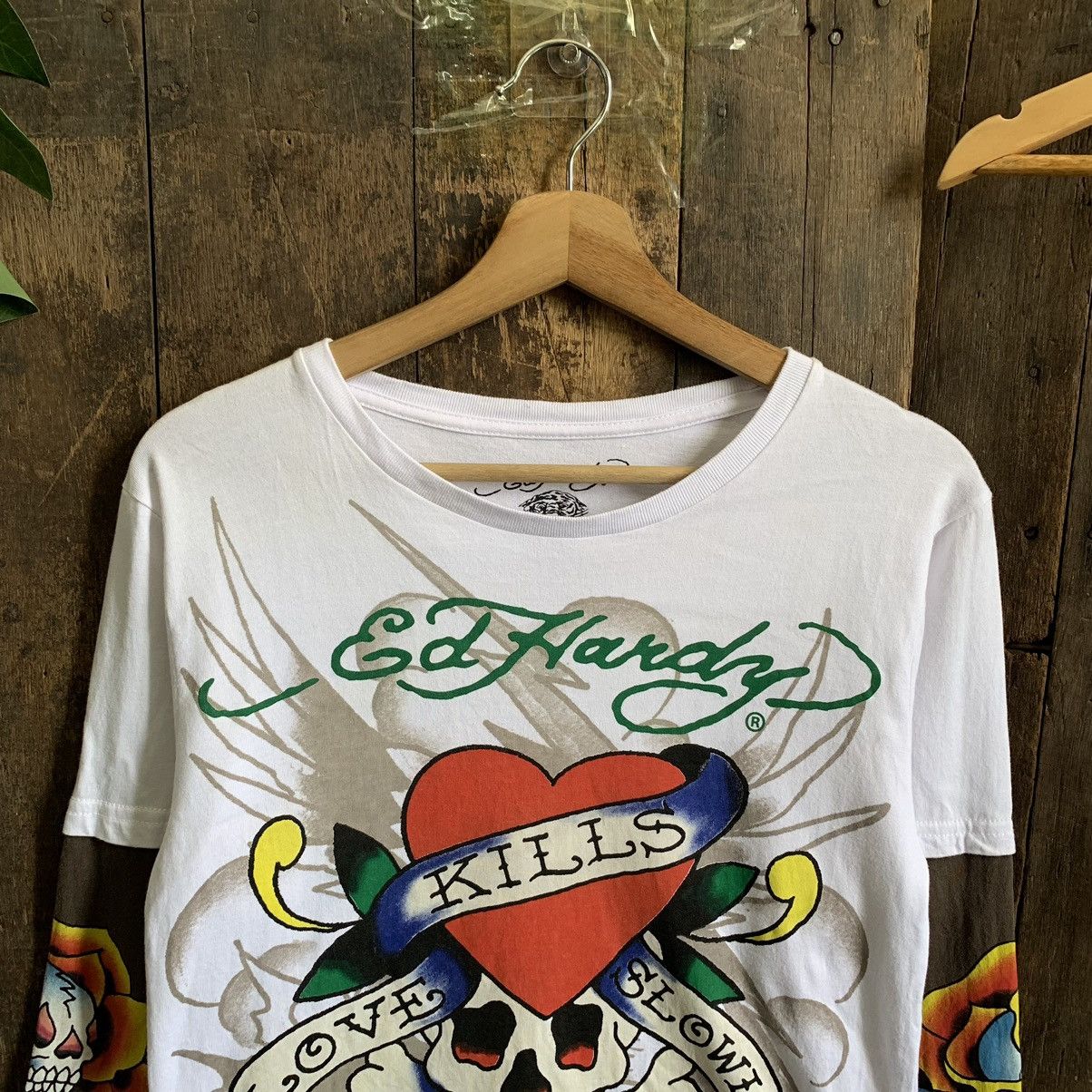 Ed Hardy Vintage Ed Hardy L/S Tshirt Size M / US 6-8 / IT 42-44 - 3 Thumbnail