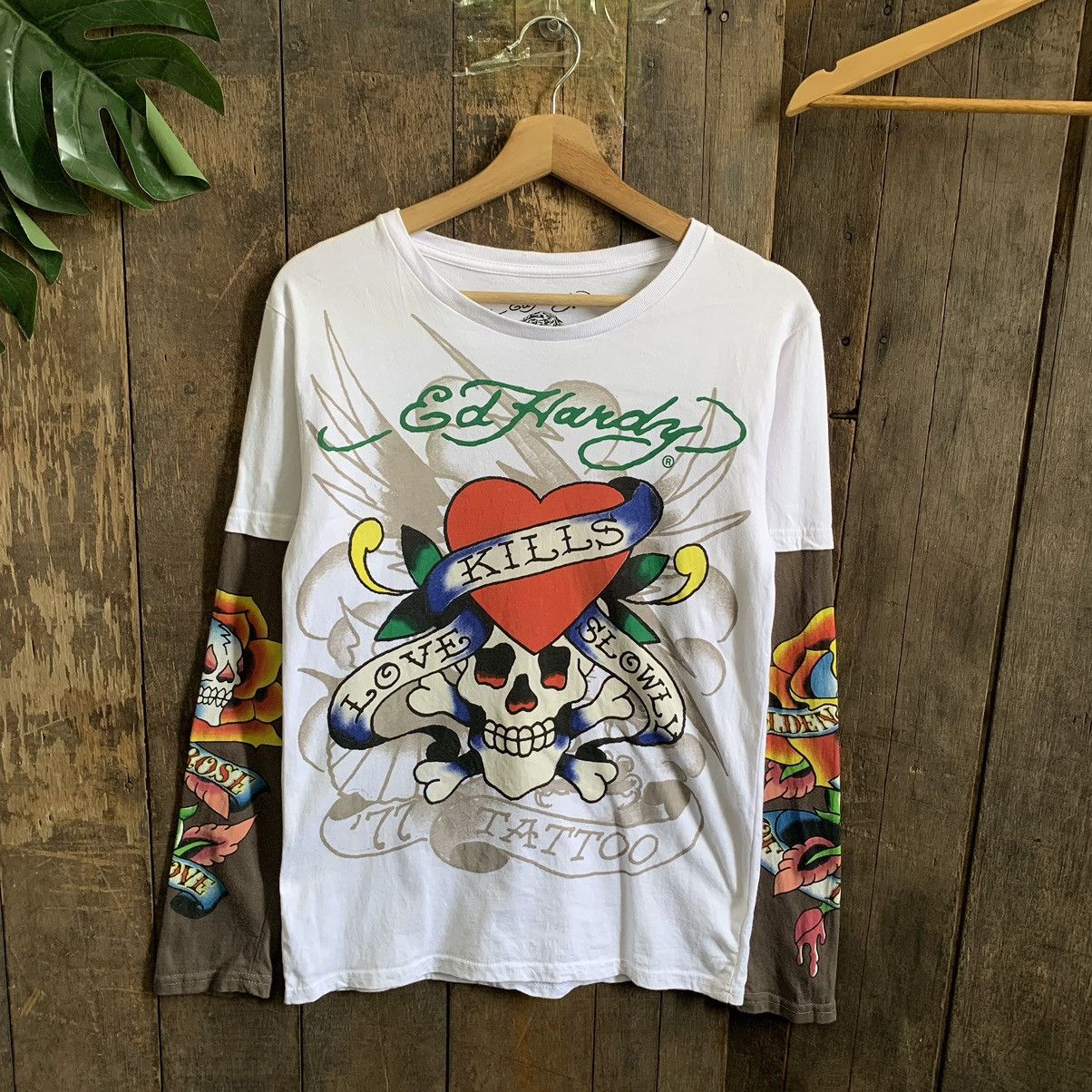 Ed Hardy Vintage Ed Hardy L/S Tshirt Size M / US 6-8 / IT 42-44 - 1 Thumbnail