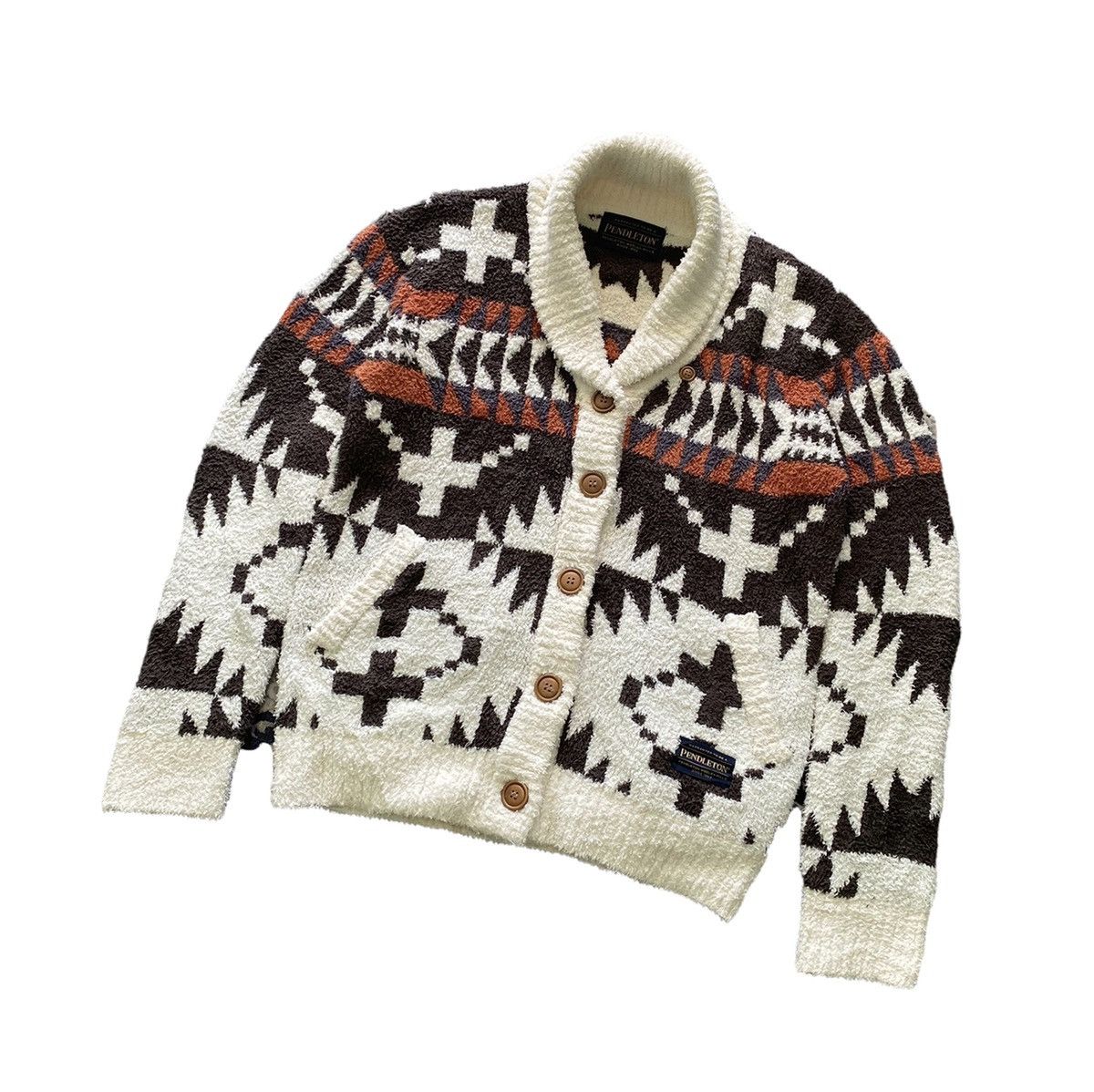Pendleton GRAIL🇯🇵PENDLETON WESTERN NAVAJO KNIT FLEECE AZTEC BLANKET Size US S / EU 44-46 / 1 - 5 Thumbnail