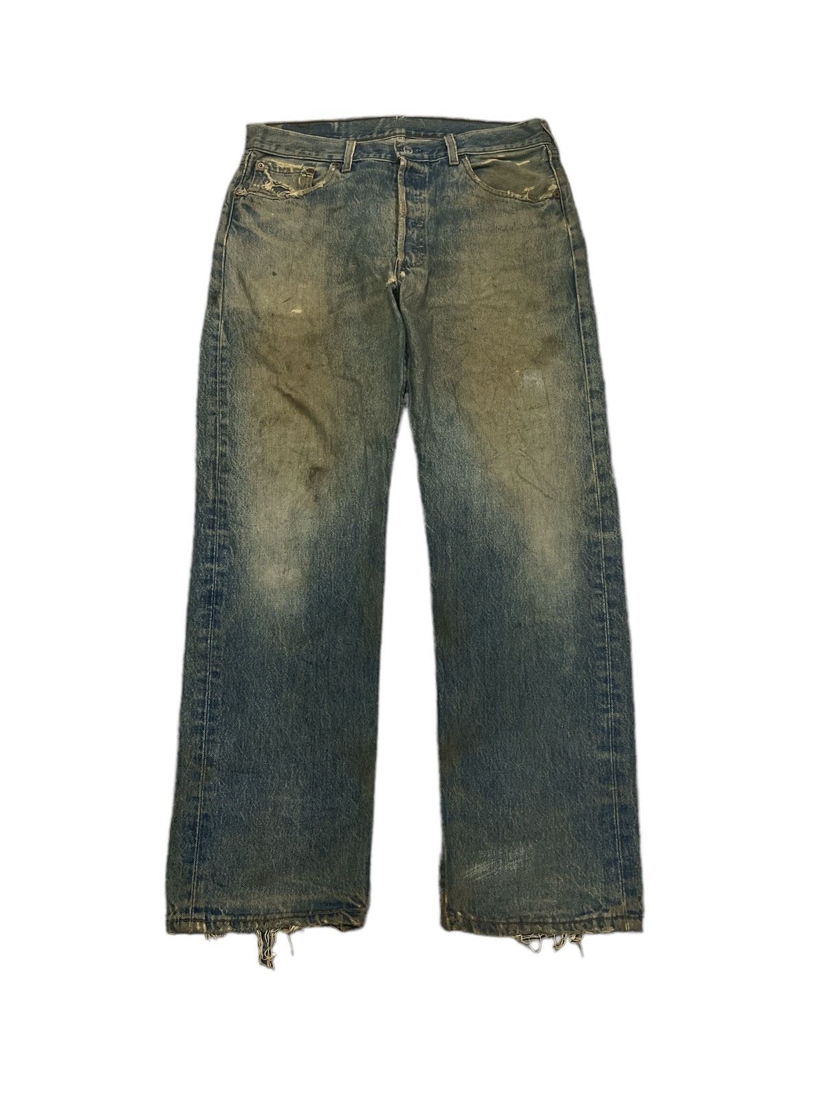 Levi's × Vintage VINTAGE 90’s LEVIS 501 RUSTY BLUE DENIM KURT KOBAIN Size US 32 / EU 48 - 1 Thumbnail