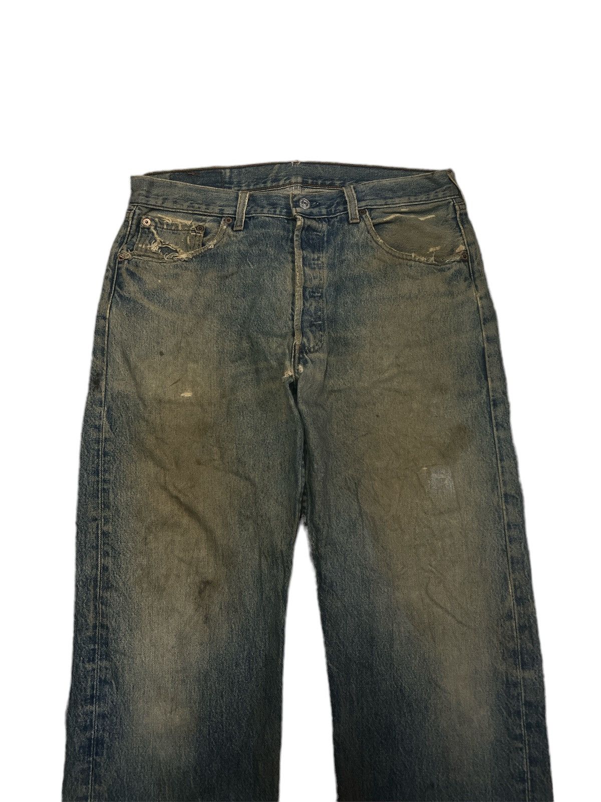 Levi's × Vintage VINTAGE 90’s LEVIS 501 RUSTY BLUE DENIM KURT KOBAIN Size US 32 / EU 48 - 2 Thumbnail