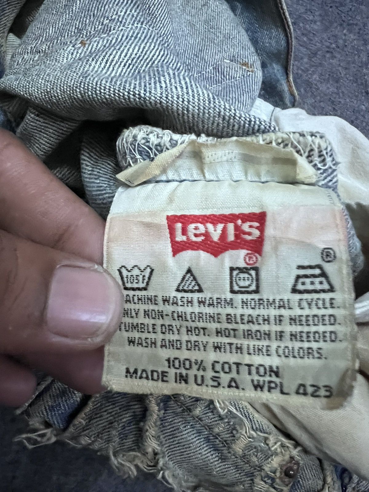 Levi's × Vintage VINTAGE 90’s LEVIS 501 RUSTY BLUE DENIM KURT KOBAIN Size US 32 / EU 48 - 10 Thumbnail