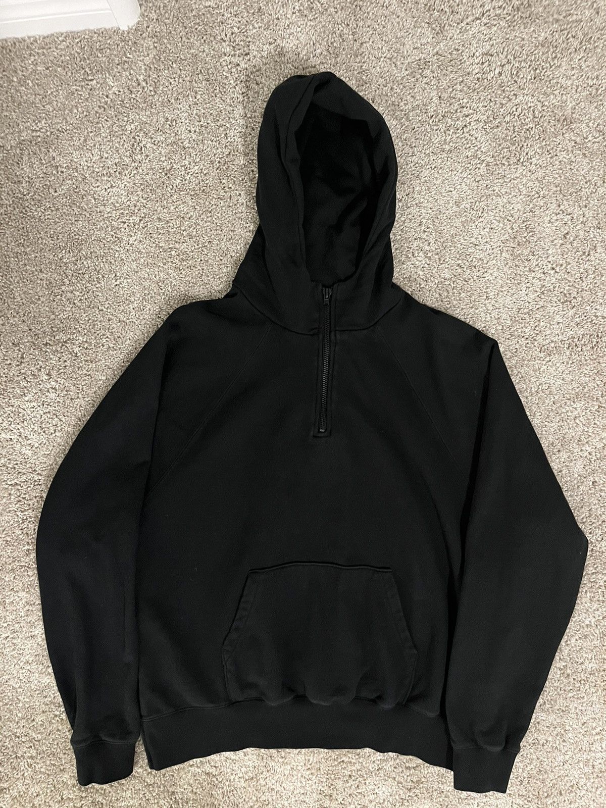 FOG Essentials Black Quarter Zip Hoodie Sz: L
