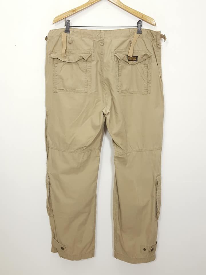 Polo Ralph Lauren × Ralph Lauren PRL Tactical Utility Military Parachute Beige Wide Pants Size US 39 - 2 Thumbnail