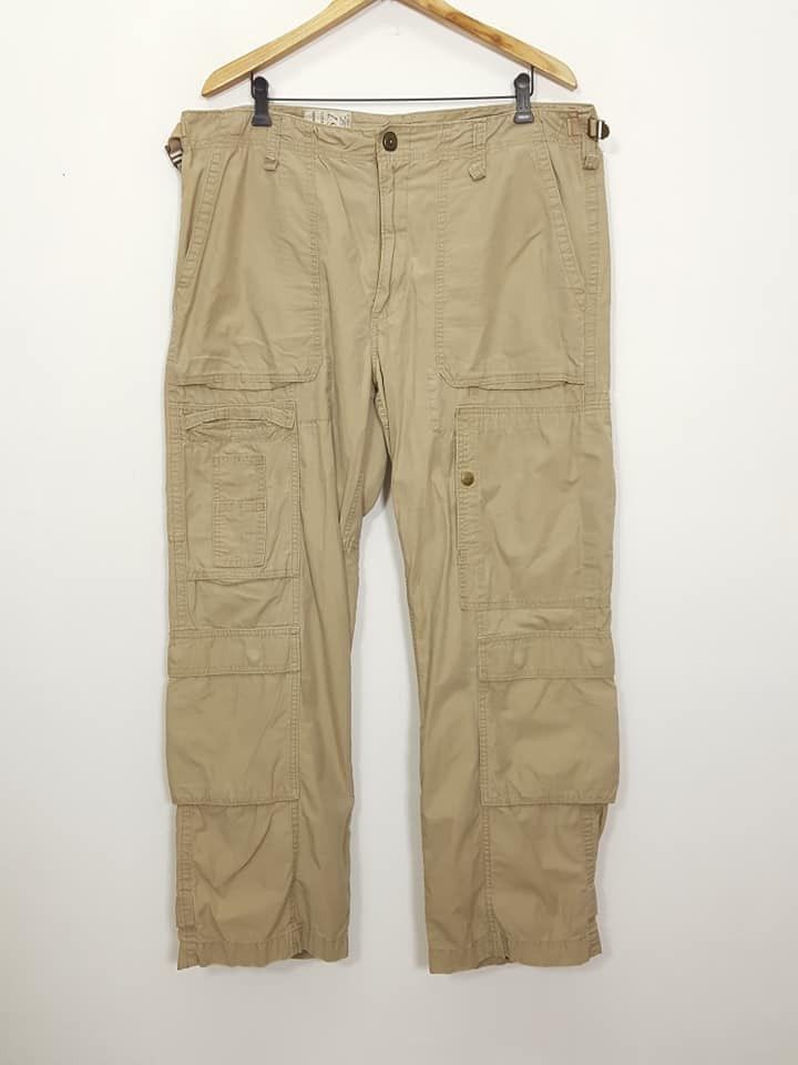Polo Ralph Lauren × Ralph Lauren PRL Tactical Utility Military Parachute Beige Wide Pants Size US 39 - 3 Thumbnail