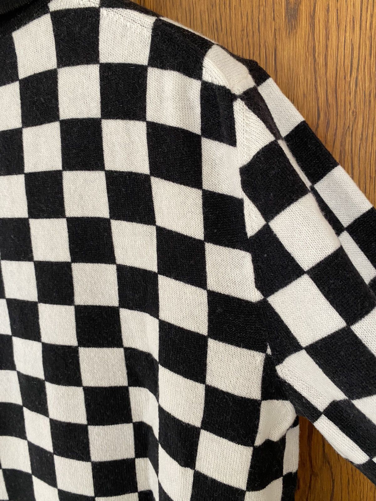 Celine 😍😍 Celine damier checker wool knit sweater polo Hedi Slimane Size US M / EU 48-50 / 2 - 22 Thumbnail