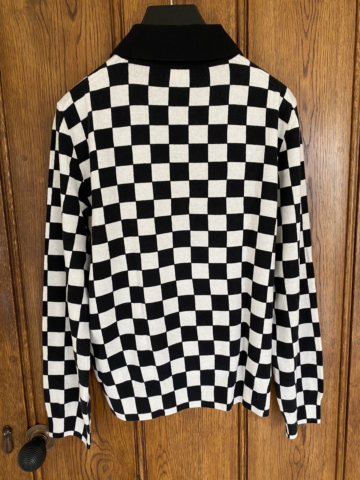 Celine 😍😍 Celine damier checker wool knit sweater polo Hedi Slimane Size US M / EU 48-50 / 2 - 20 Thumbnail