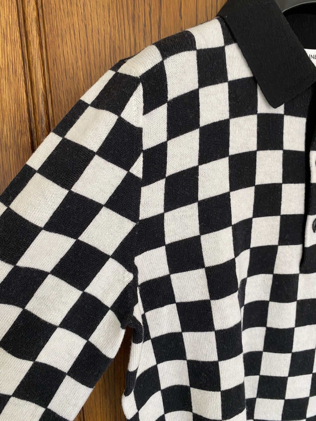 Celine 😍😍 Celine damier checker wool knit sweater polo Hedi Slimane Size US M / EU 48-50 / 2 - 15 Thumbnail