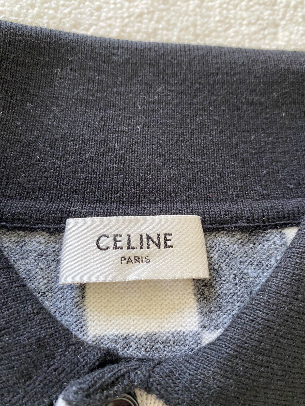 Celine 😍😍 Celine damier checker wool knit sweater polo Hedi Slimane Size US M / EU 48-50 / 2 - 12 Thumbnail