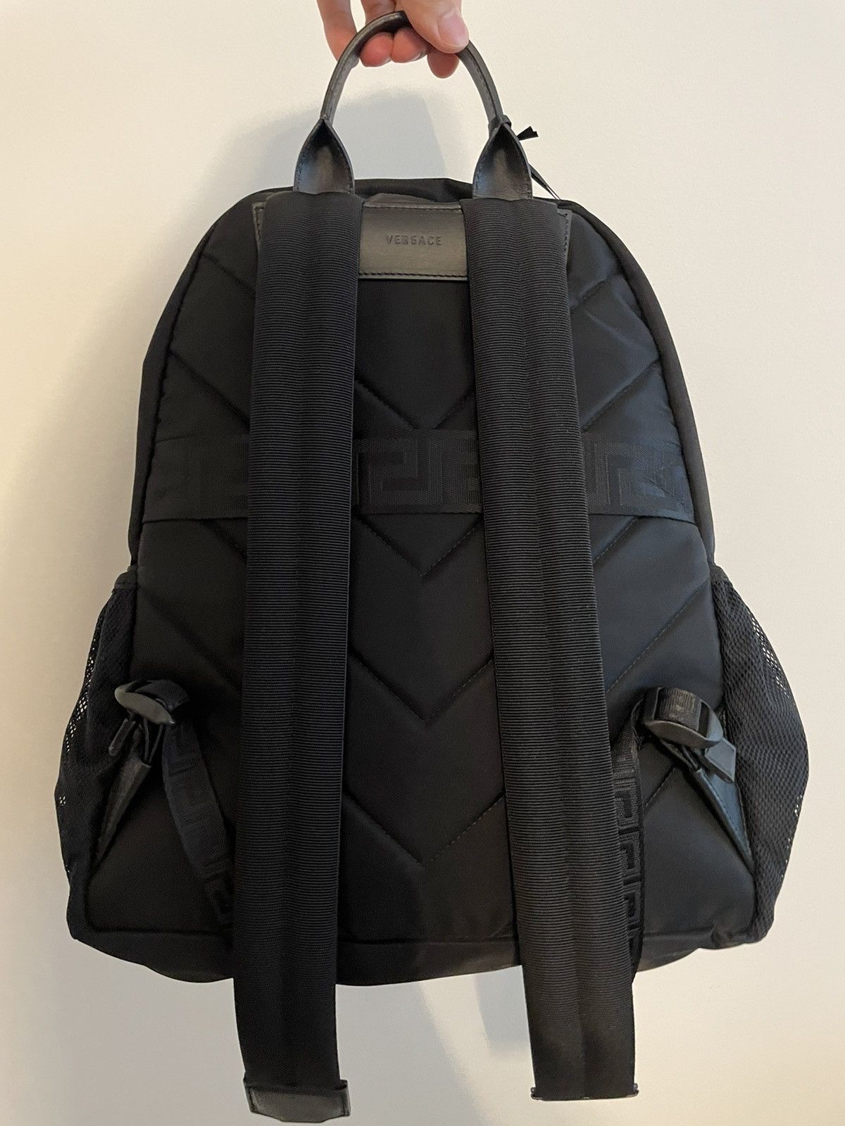 Versace New Super Runway Limited Edition Versace Logo Backpack Bag Size ONE SIZE - 4 Thumbnail