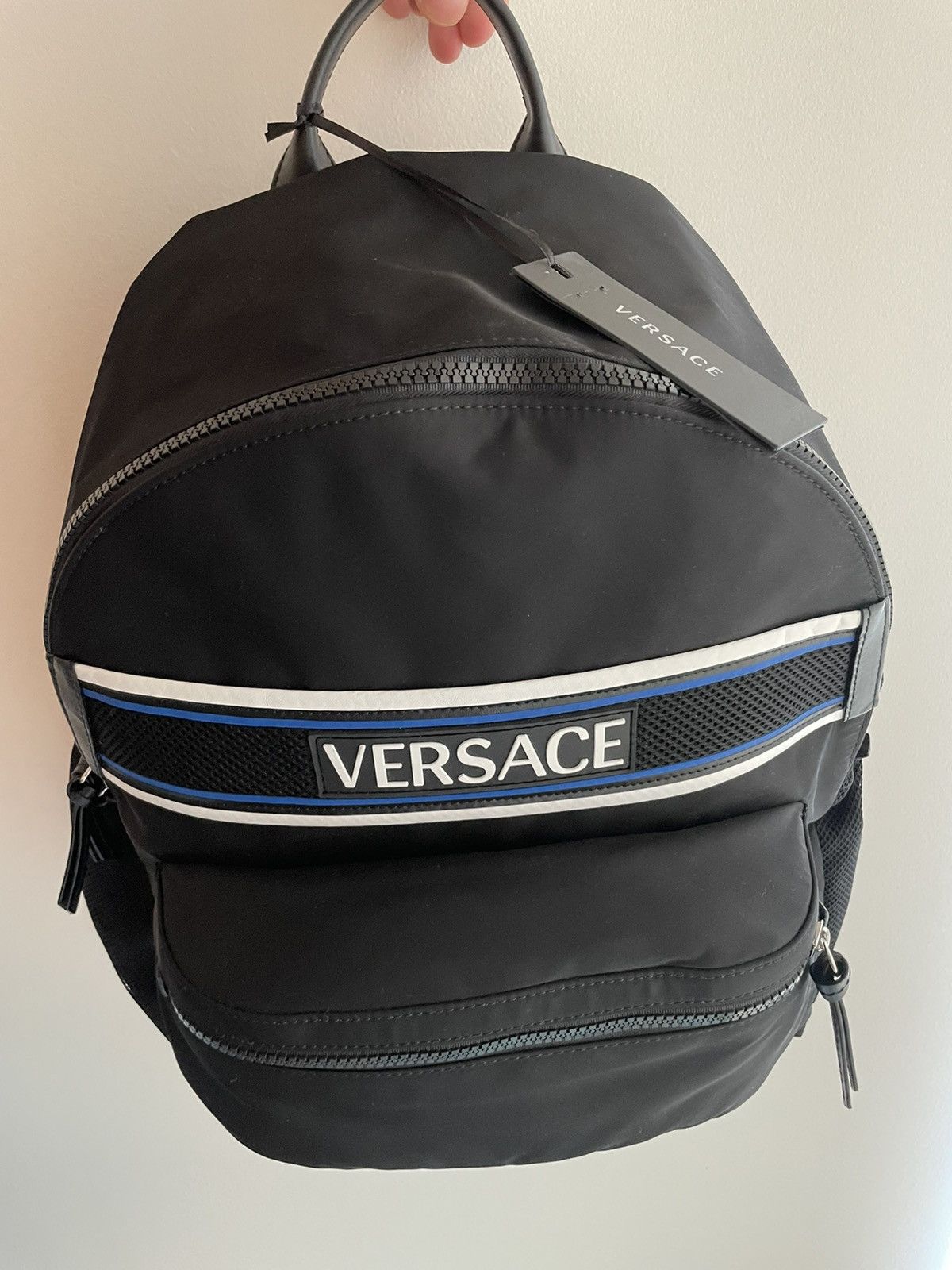 Versace New Super Runway Limited Edition Versace Logo Backpack Bag Size ONE SIZE - 22 Thumbnail