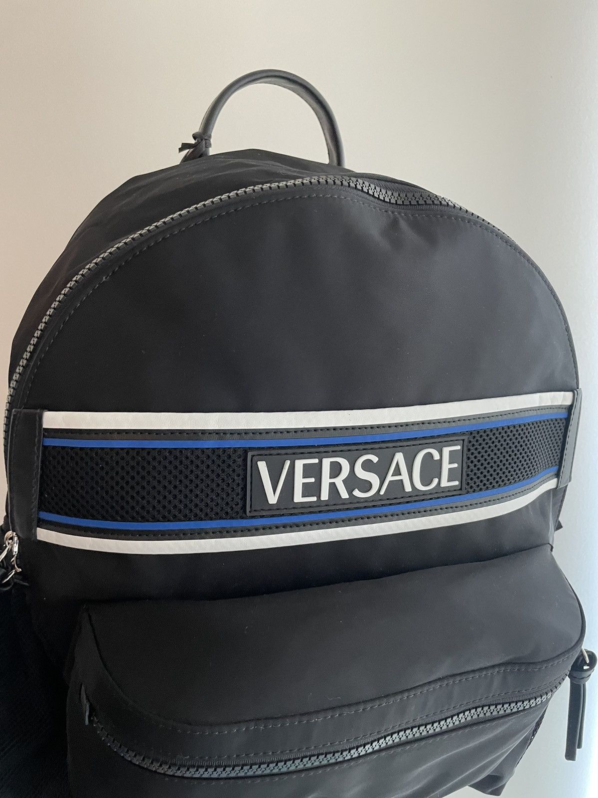 Versace New Super Runway Limited Edition Versace Logo Backpack Bag Size ONE SIZE - 17 Thumbnail
