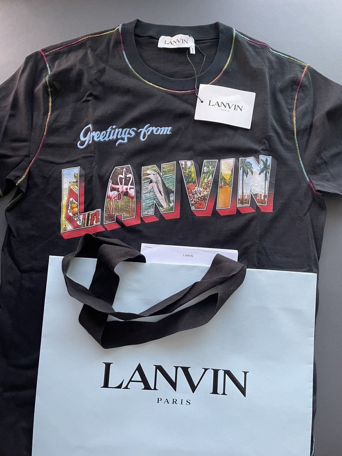 Lanvin Super Runway Logo Tee T-shirt Limited Edition Brand New Size US L / EU 52-54 / 3 - 1 Thumbnail