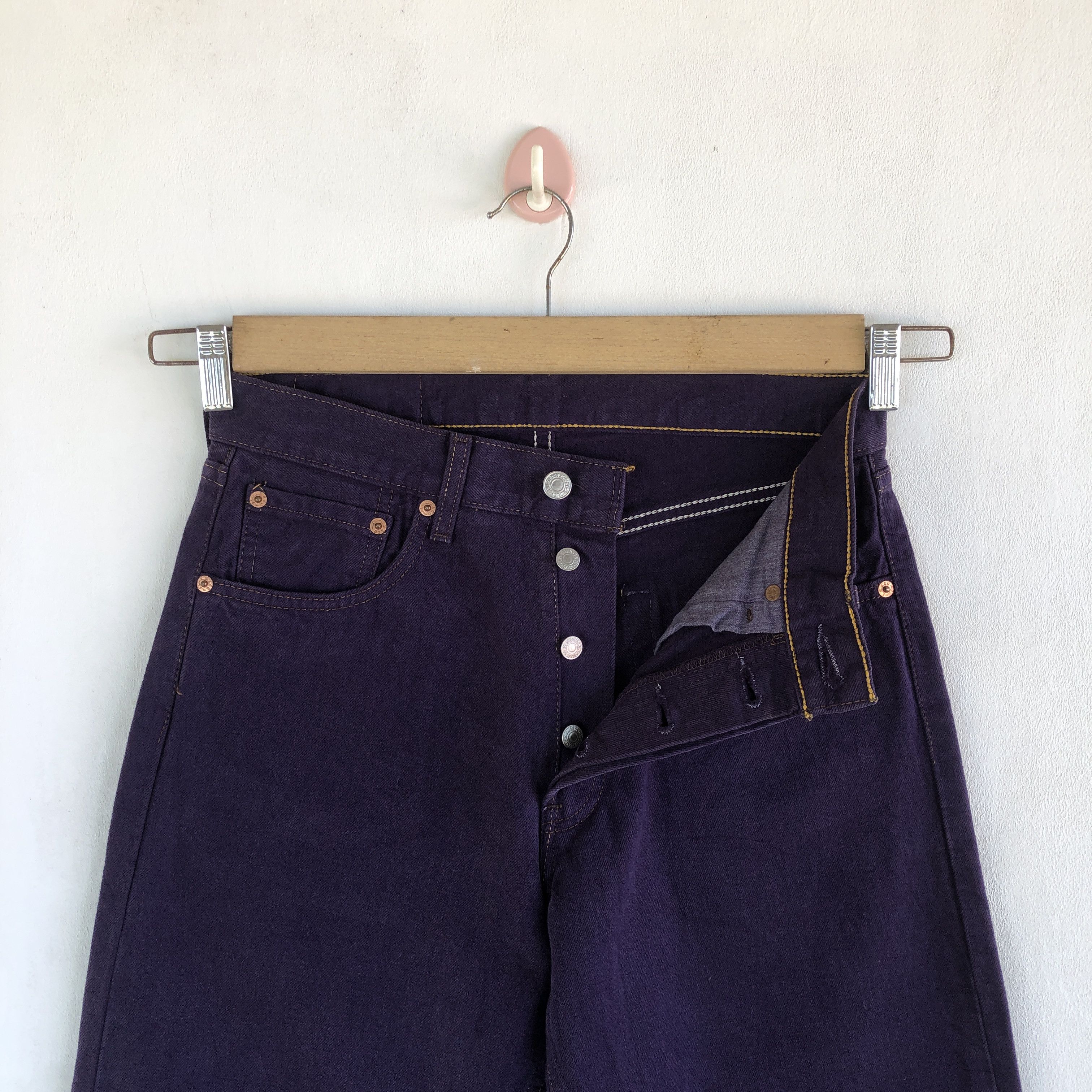 Levi's Vintage Levis 501 Jeans Purple Levi's Button Up Denim Size 28" / US 6 / IT 42 - 8 Thumbnail