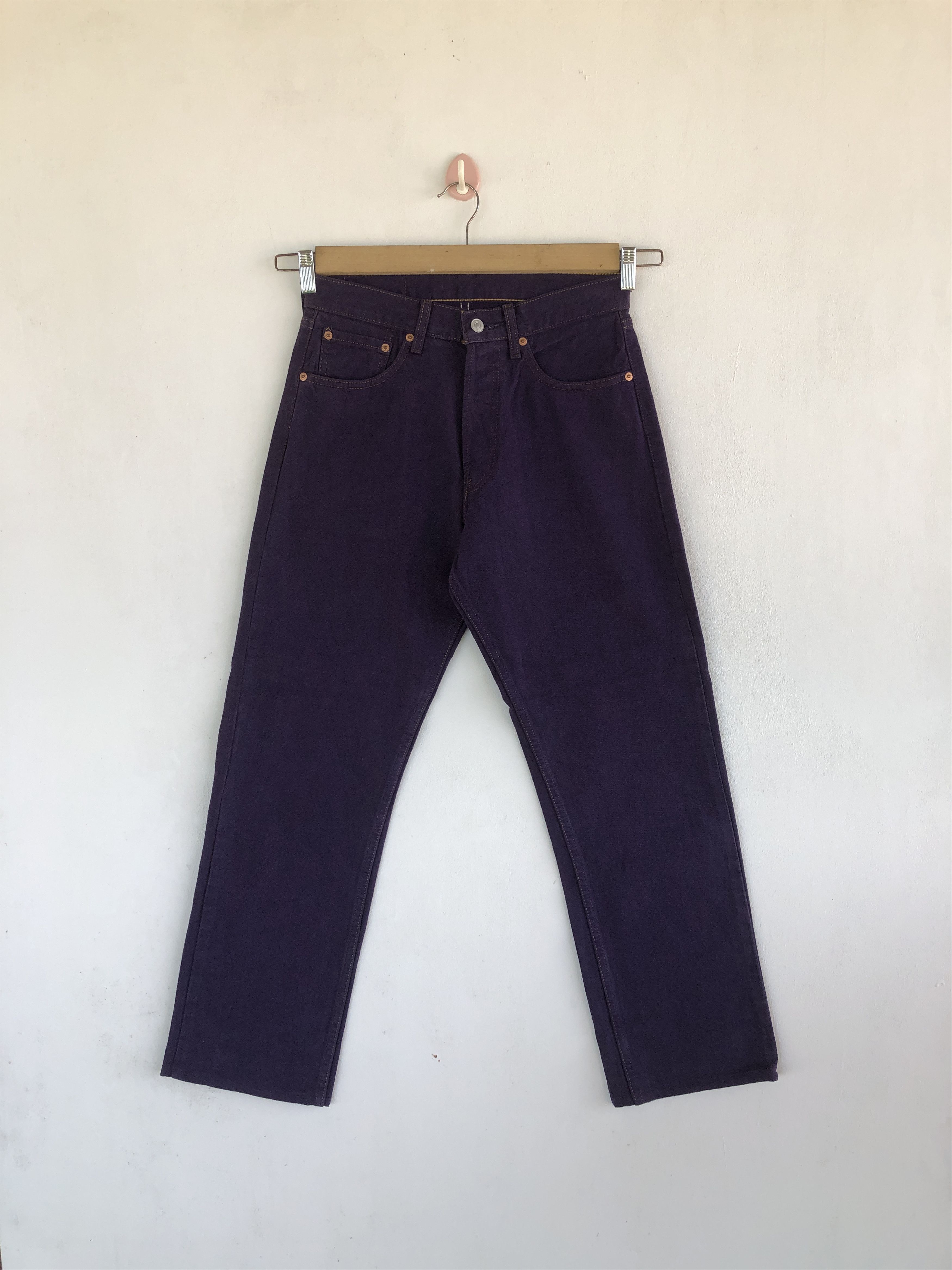 Vintage Levis 501 Jeans Purple Levi's Button Up Denim