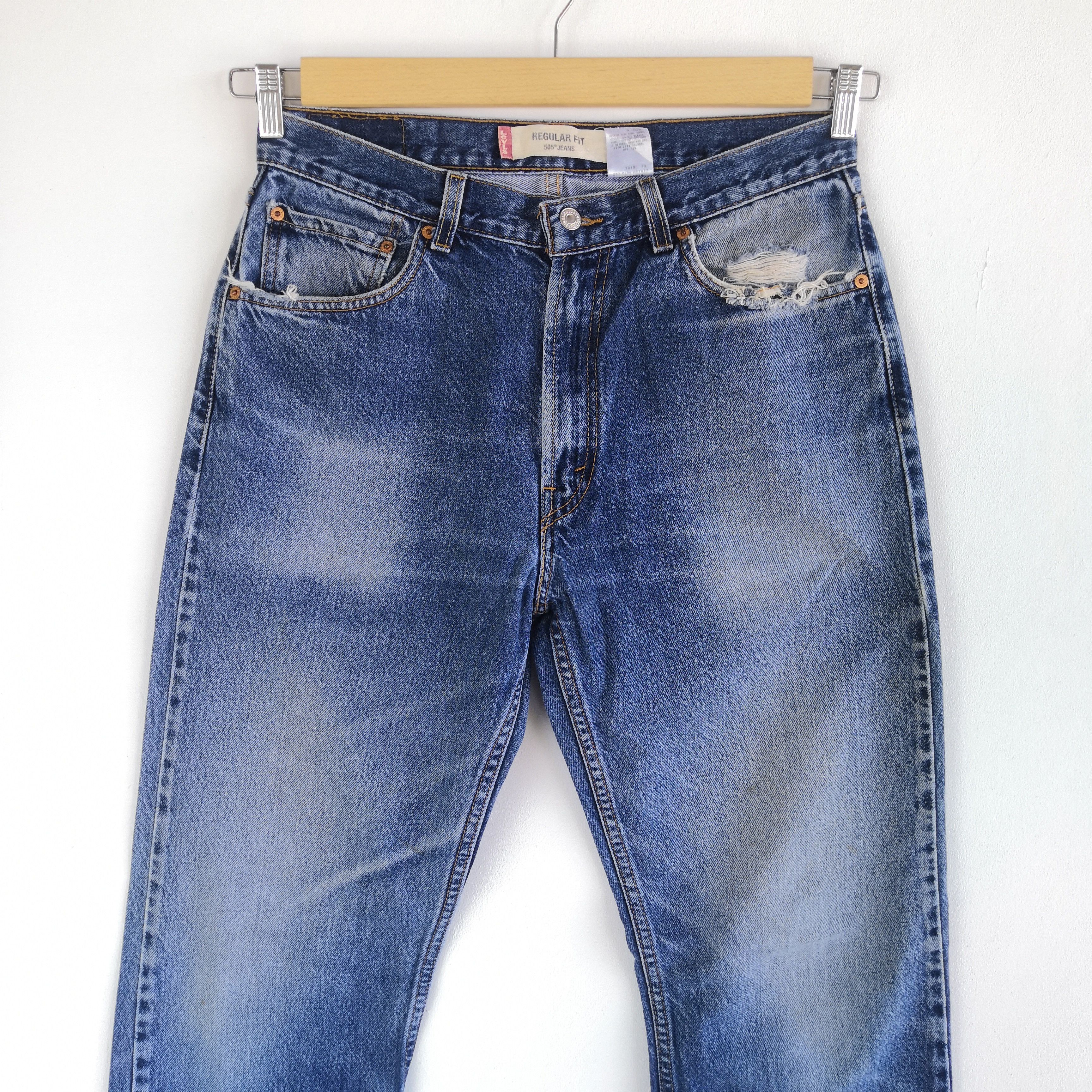 Levi's Vintage Levis 505 Released Hem Jeans Levi's Light Wash Denim Size US 32 / EU 48 - 3 Thumbnail