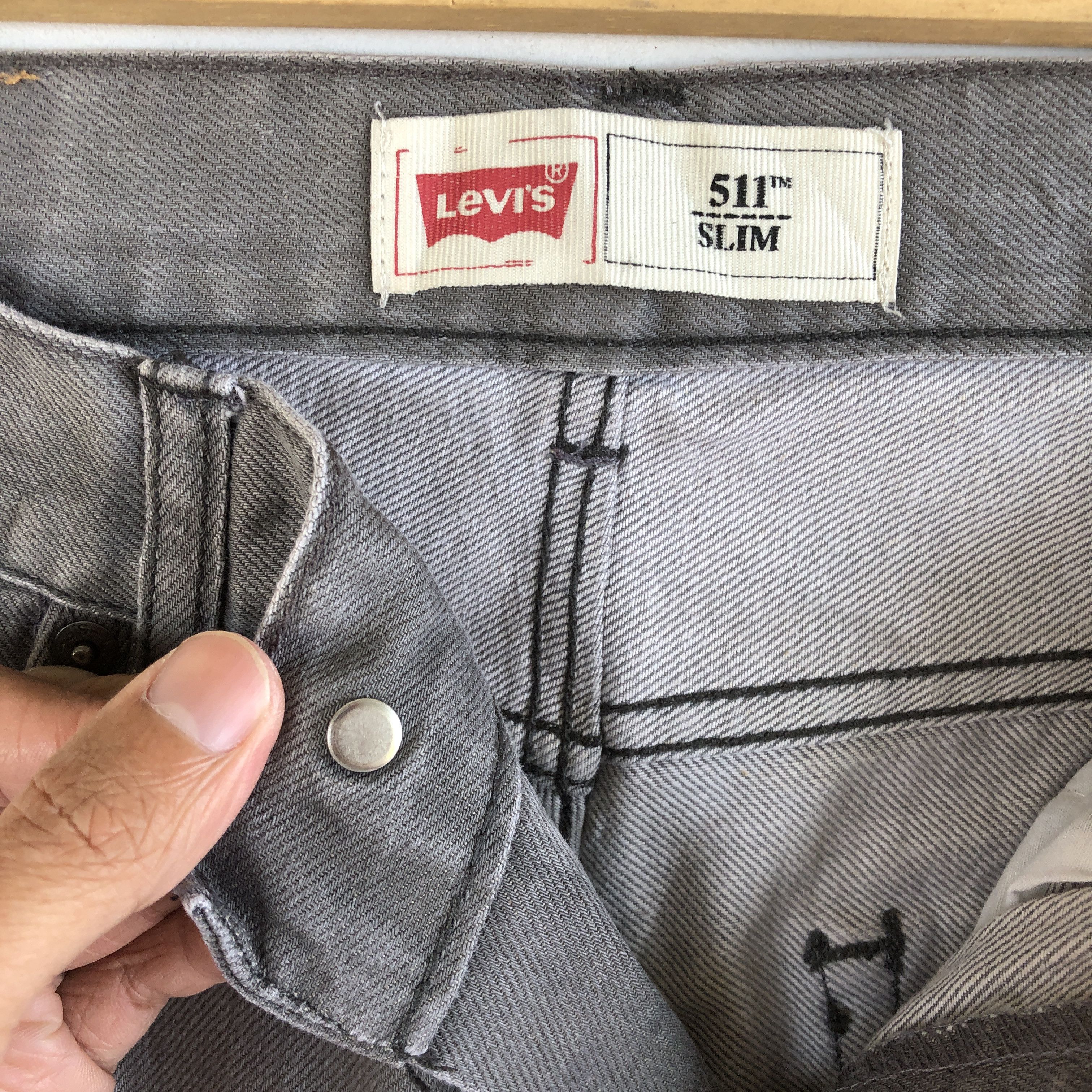 Levi's Vintage Y2K Levis Ash Gray Jeans Levi's 511 Faded Denim Size 28" / US 6 / IT 42 - 9 Thumbnail