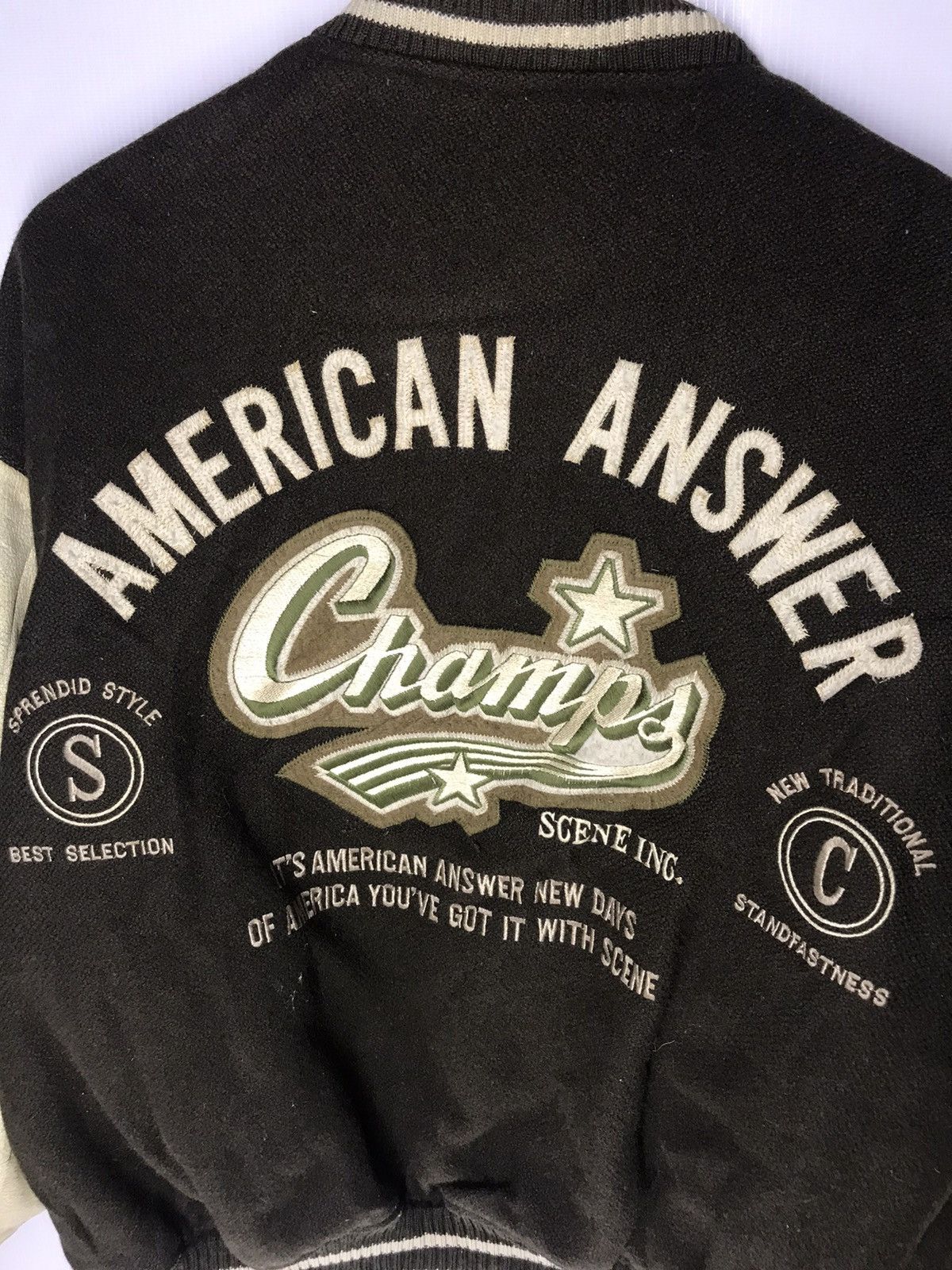 Vintage Vintage varsity leather sleeve American scene Size US M / EU 48-50 / 2 - 8 Thumbnail