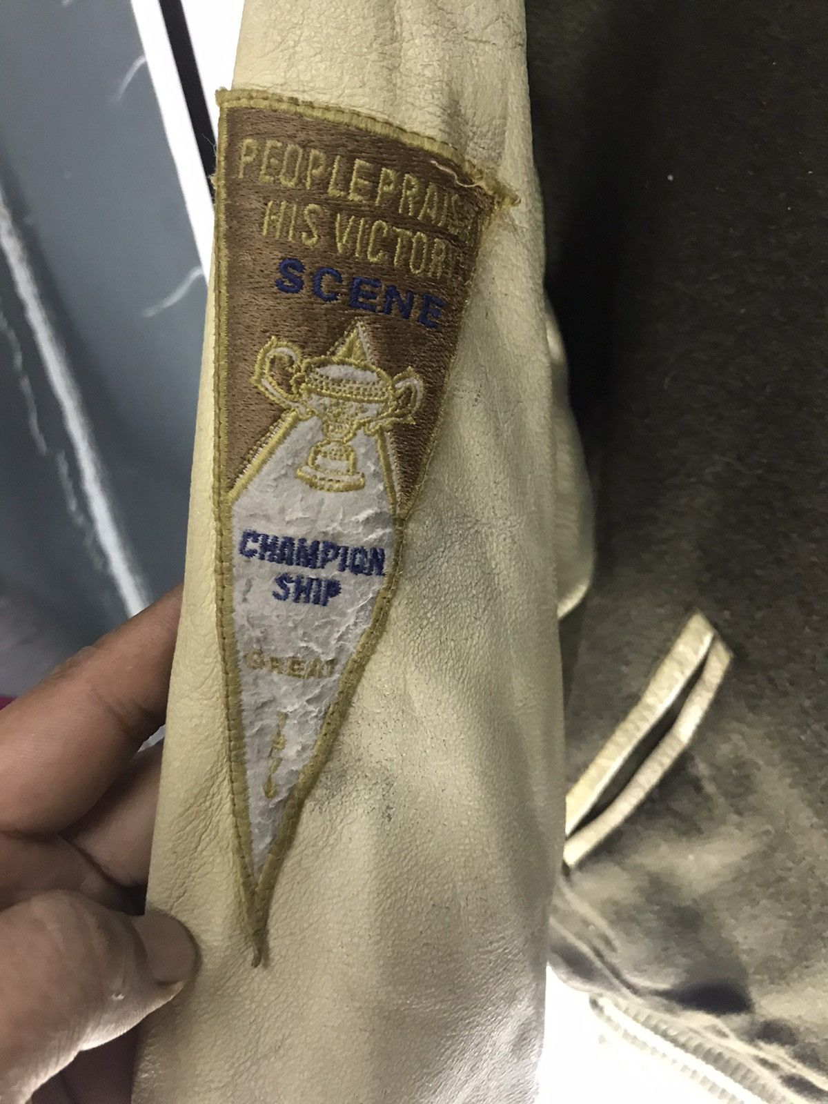Vintage Vintage varsity leather sleeve American scene Size US M / EU 48-50 / 2 - 6 Thumbnail