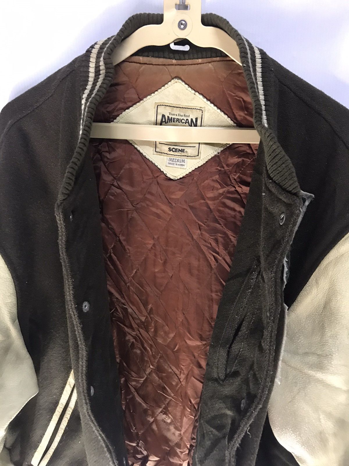 Vintage Vintage varsity leather sleeve American scene Size US M / EU 48-50 / 2 - 10 Thumbnail