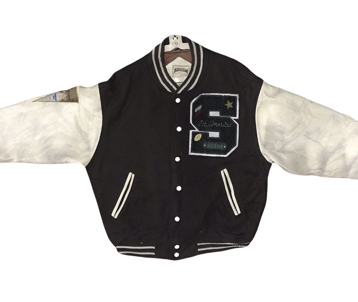Vintage Vintage varsity leather sleeve American scene Size US M / EU 48-50 / 2 - 4 Thumbnail