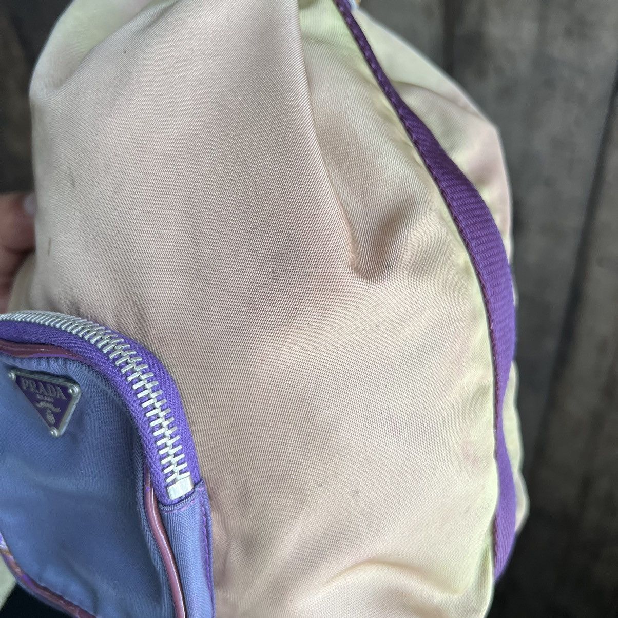 Prada × Vintage Vintage Prada Nylon Small Bucket Pouch Bag Size ONE SIZE - 6 Thumbnail