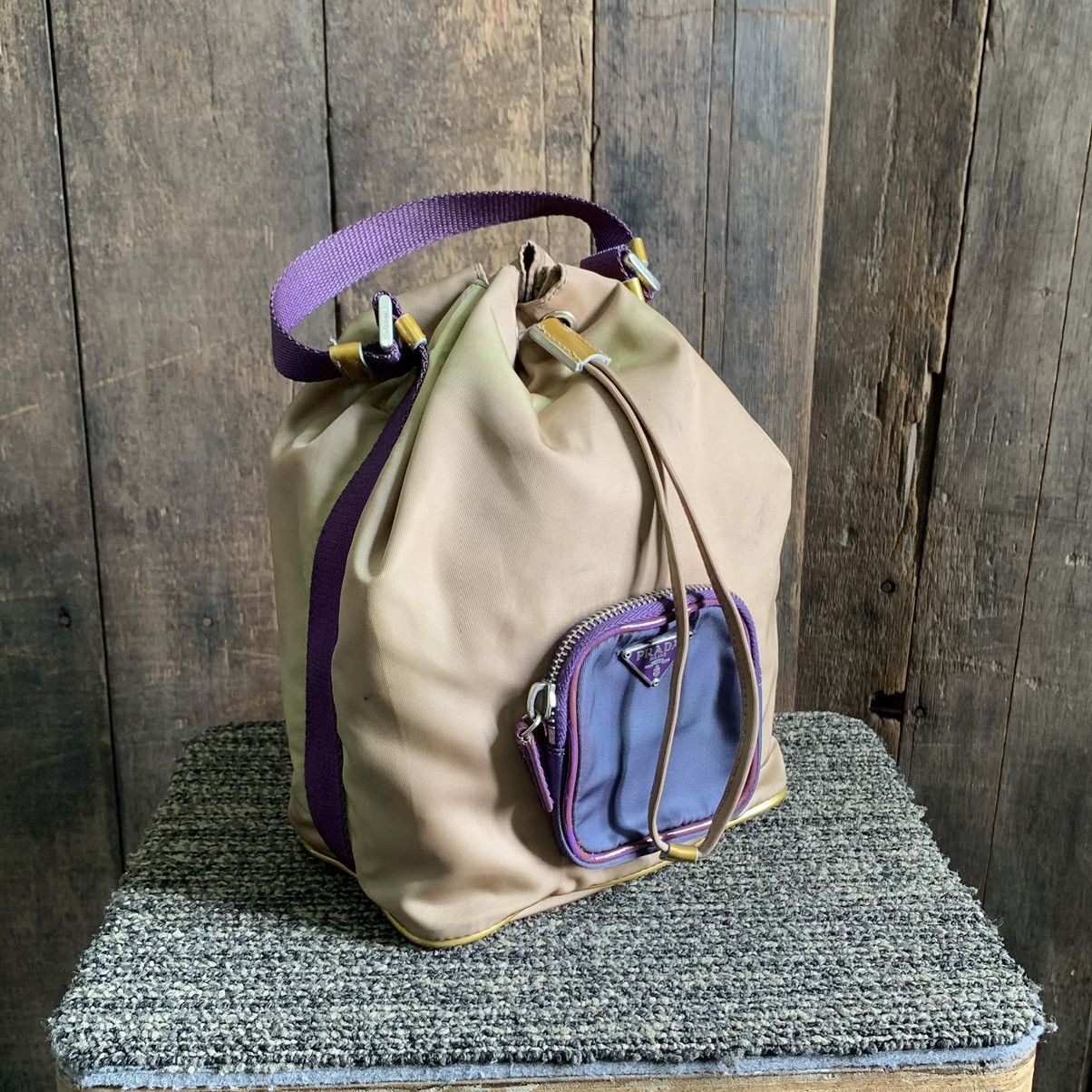 Prada × Vintage Vintage Prada Nylon Small Bucket Pouch Bag Size ONE SIZE - 1 Thumbnail
