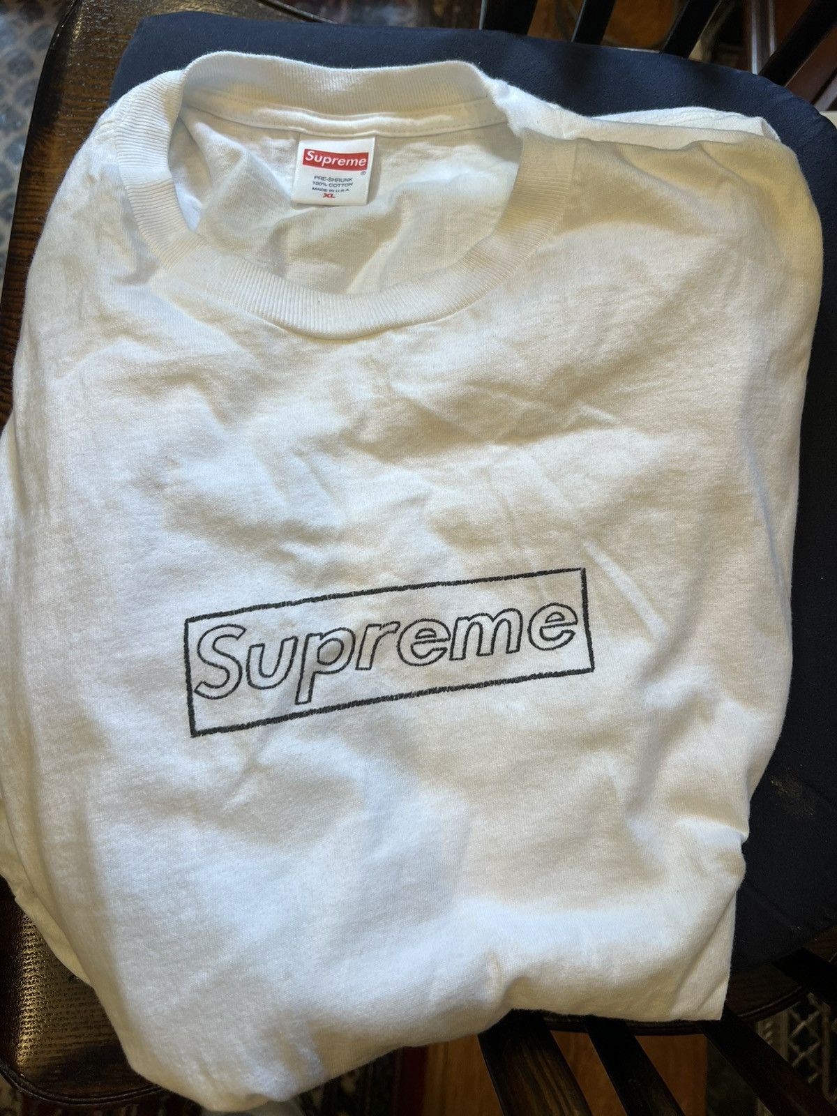 Supreme Supreme KAWS Chalk Box Logo Tee Size US XL / EU 56 / 4 - 2 Thumbnail