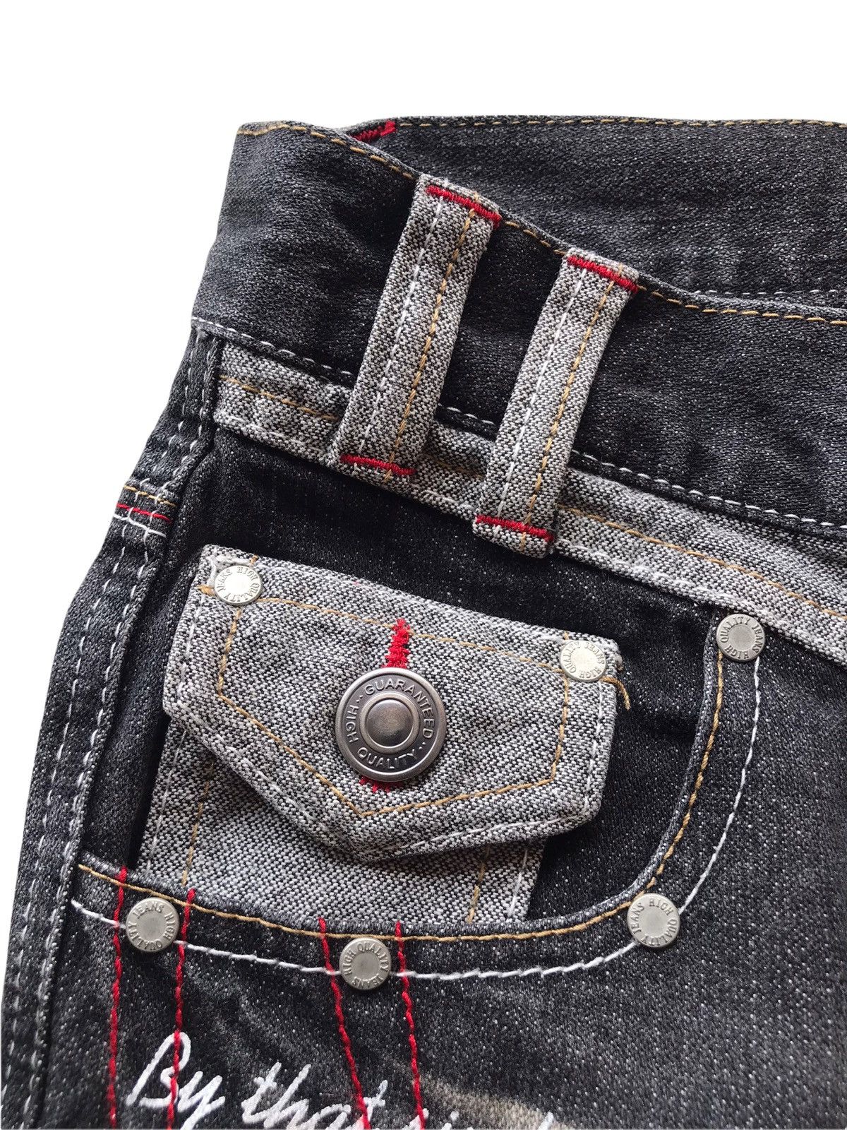 Japanese Brand UNBRANDED JAPAN Patchwork Multi-Pocket Distressed Jeans Size US 31 - 4 Thumbnail
