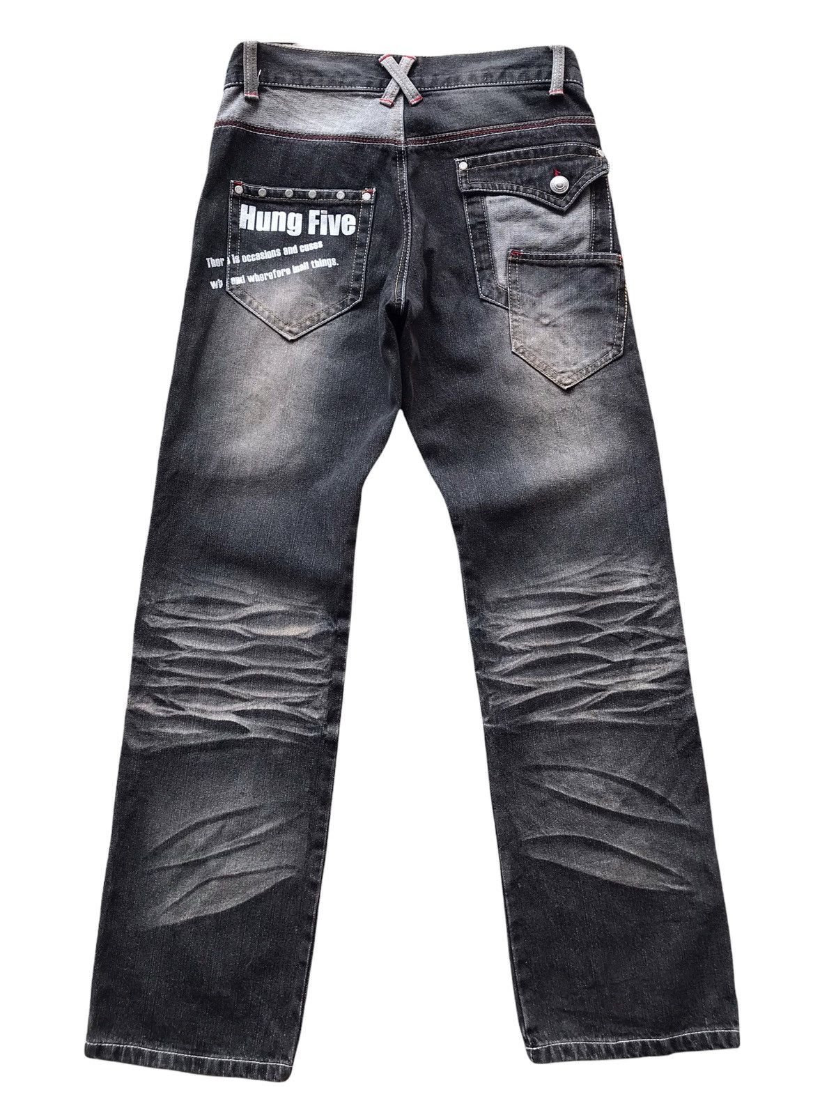 Japanese Brand UNBRANDED JAPAN Patchwork Multi-Pocket Distressed Jeans Size US 31 - 2 Thumbnail