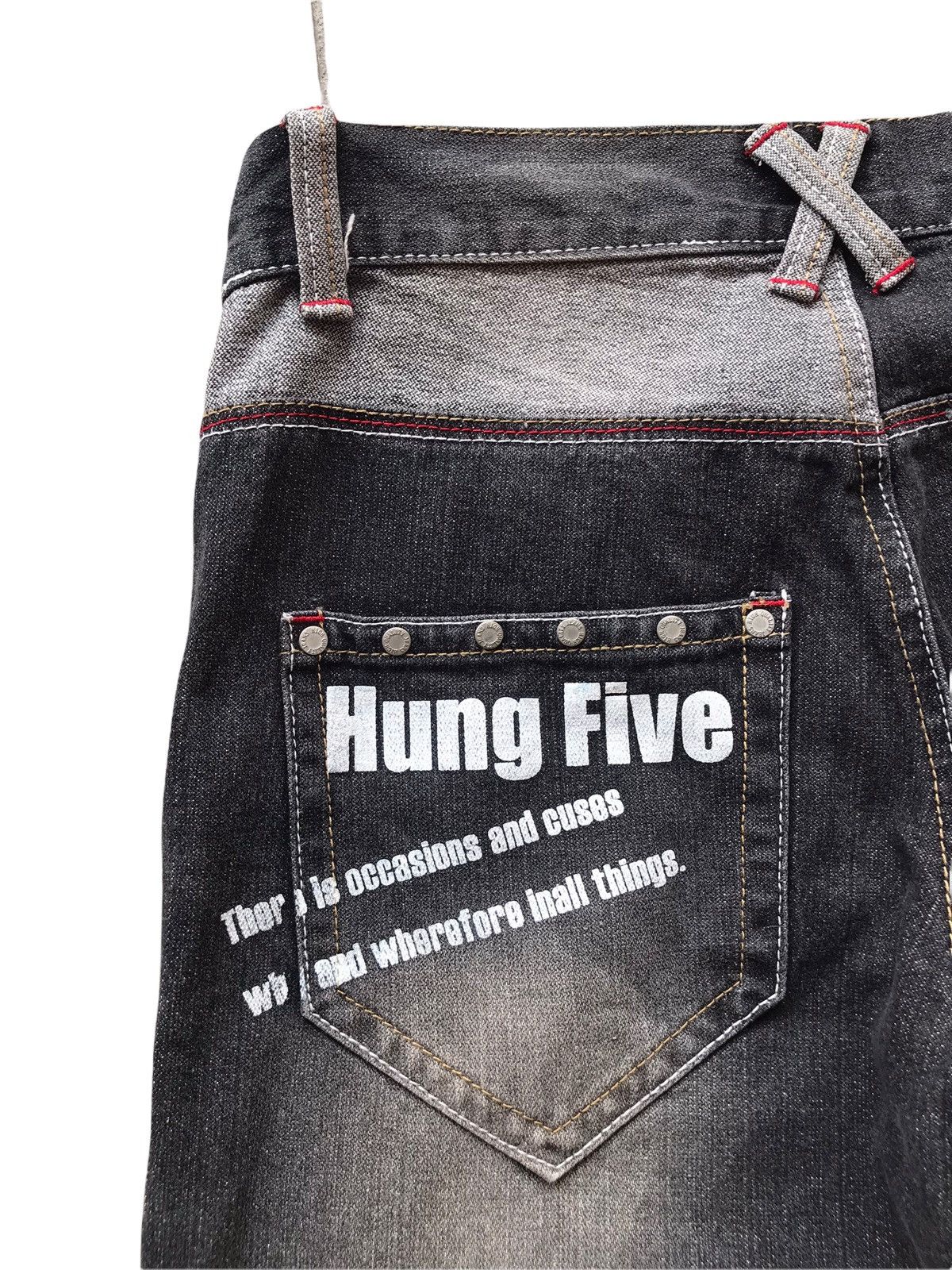 Japanese Brand UNBRANDED JAPAN Patchwork Multi-Pocket Distressed Jeans Size US 31 - 7 Thumbnail