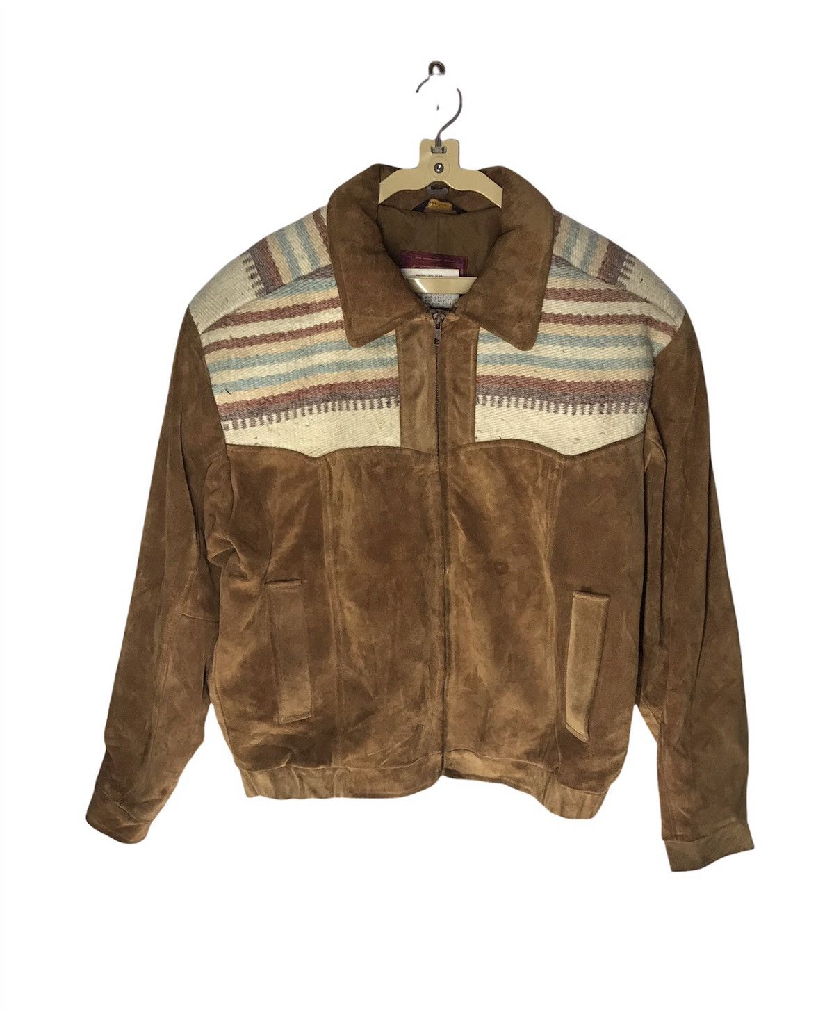 Vintage golden collection leather zipper jacket