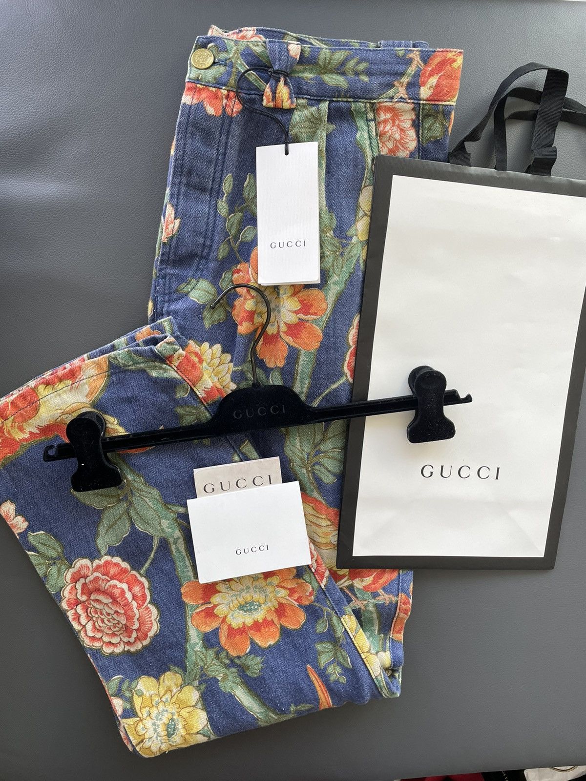 Gucci Super Rare Sold Out $1,700 Value Iconic Runway Floral Pant Size US 33 - 24 Thumbnail