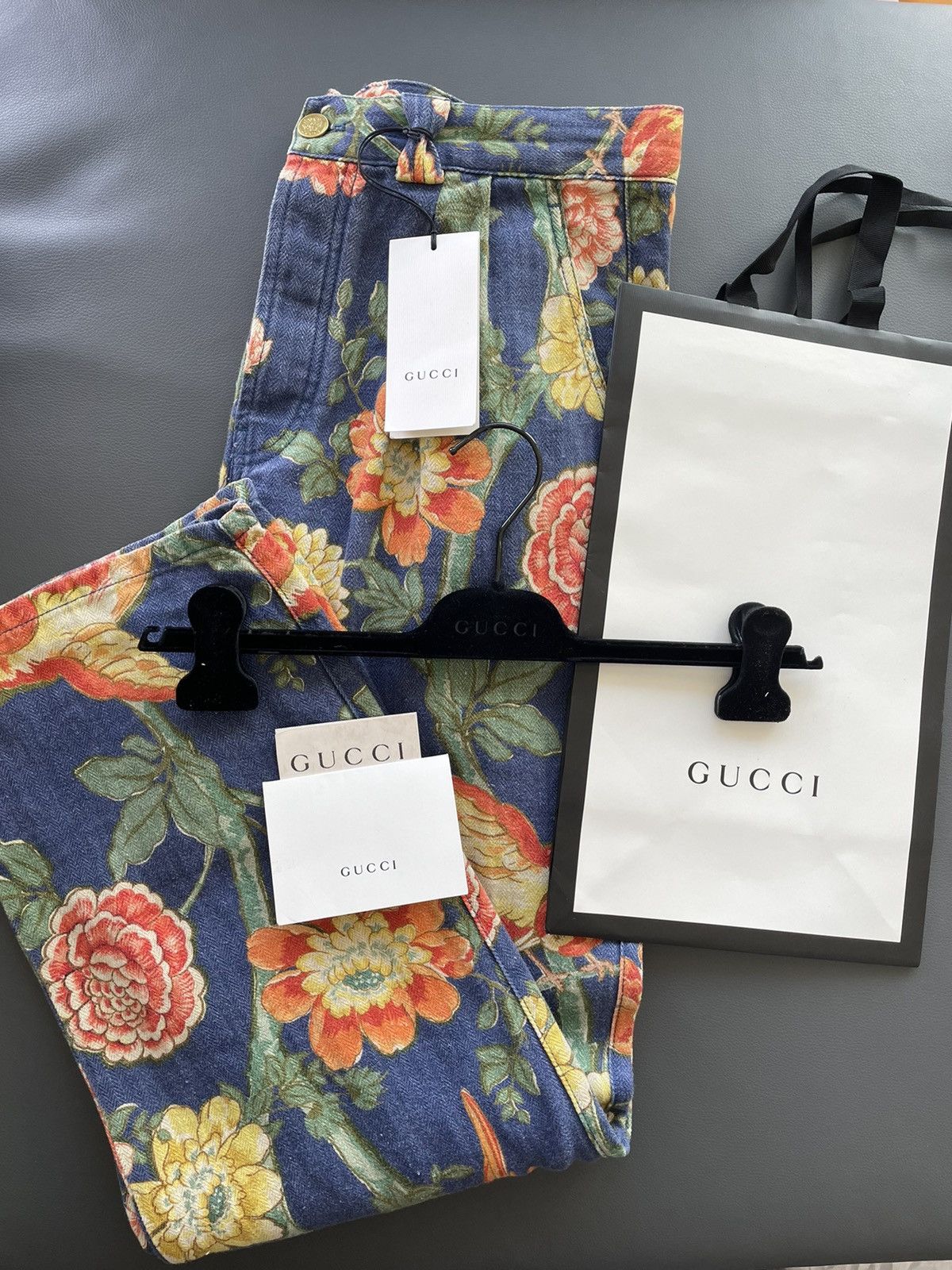 Gucci Super Rare Sold Out $1,700 Value Iconic Runway Floral Pant Size US 33 - 22 Thumbnail