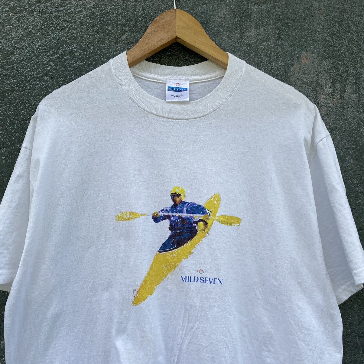 Vintage Vintage 90s Mild Seven Drive Rally ERD GRUNGE THRASHED TEE Size US L / EU 52-54 / 3 - 3 Thumbnail