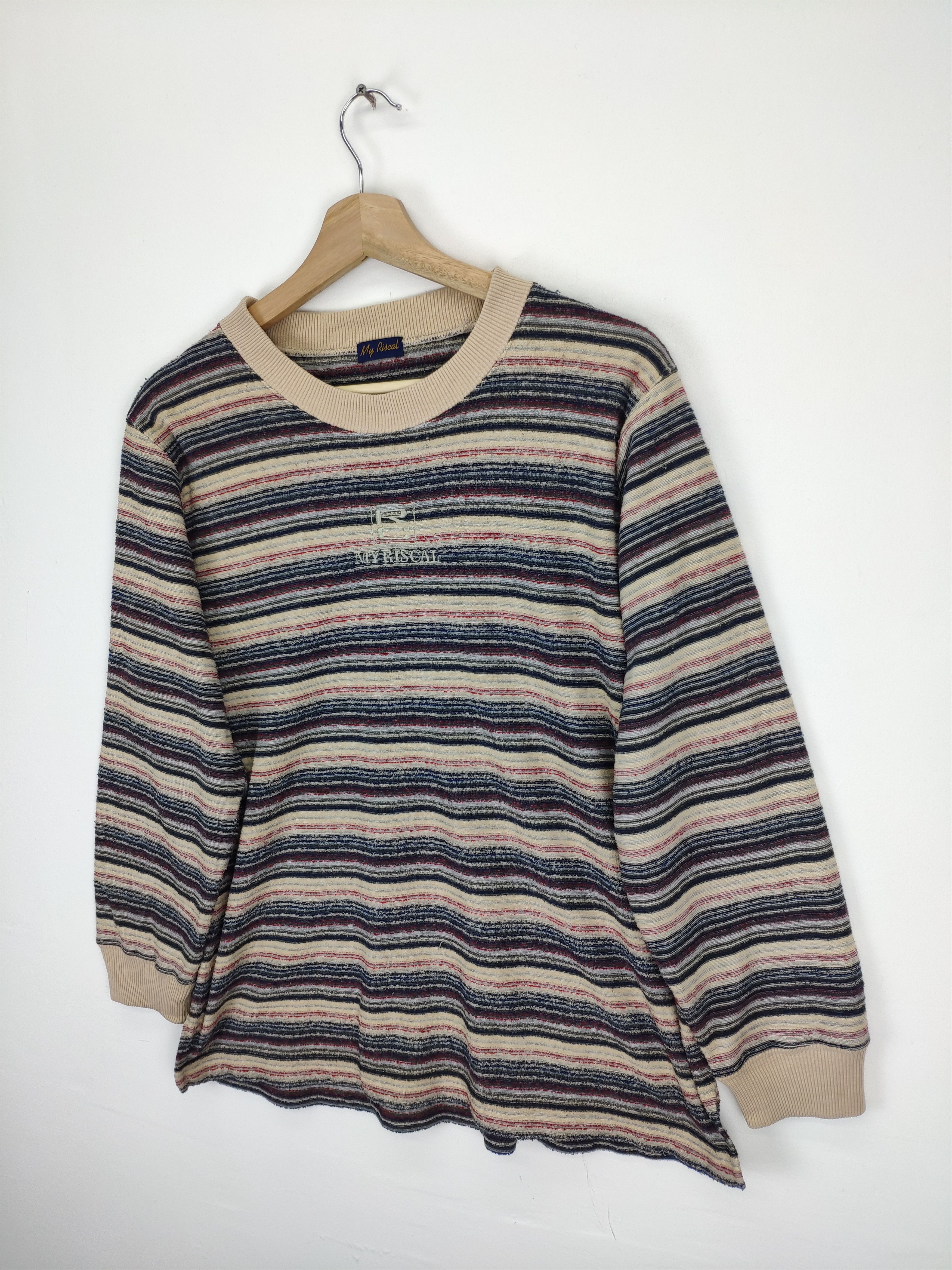 Designer × Japanese Brand Vintage Striped Shirt Long Sleeve by My Riscal Size US M / EU 48-50 / 2 - 2 Thumbnail