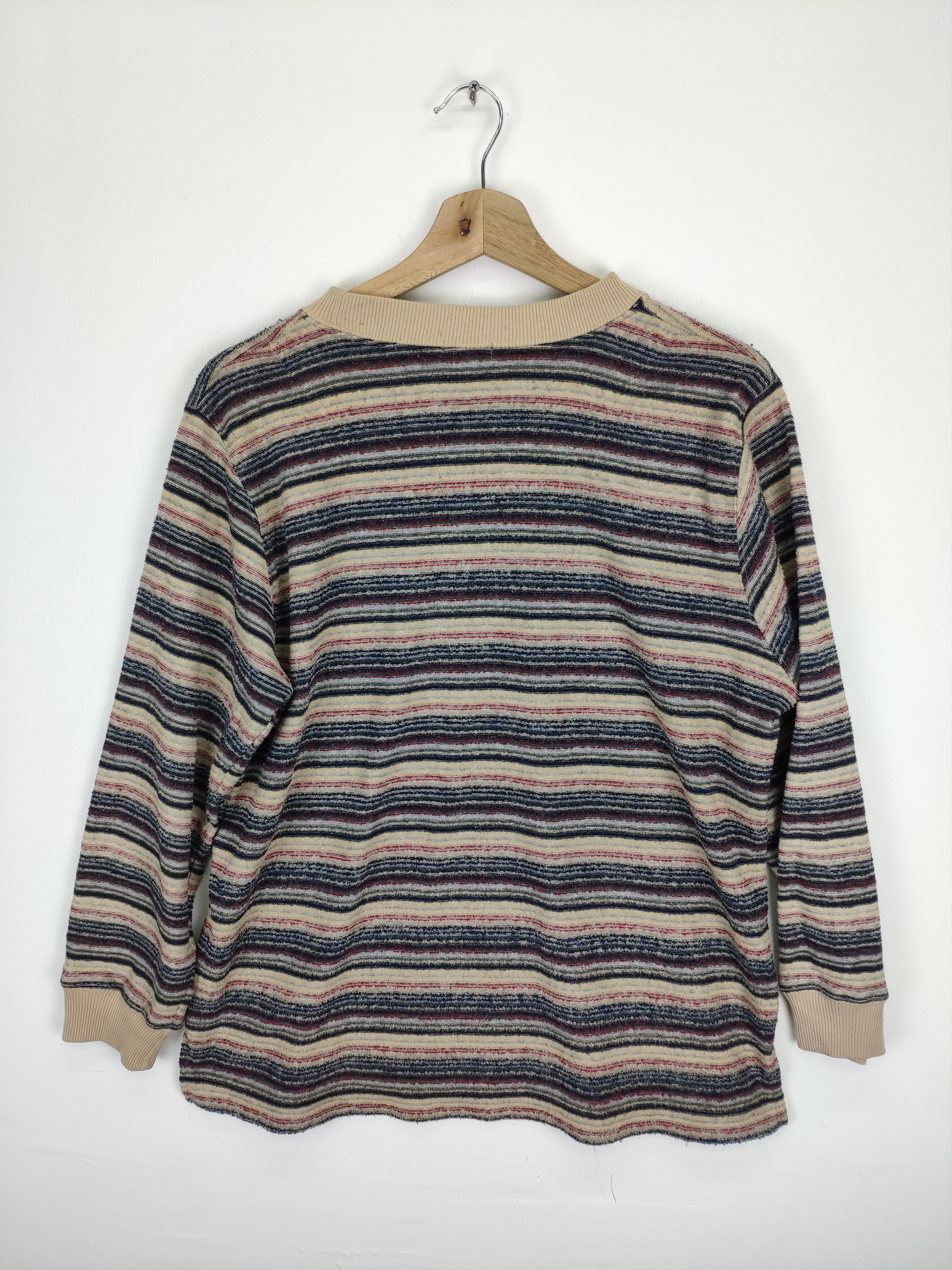 Designer × Japanese Brand Vintage Striped Shirt Long Sleeve by My Riscal Size US M / EU 48-50 / 2 - 10 Thumbnail