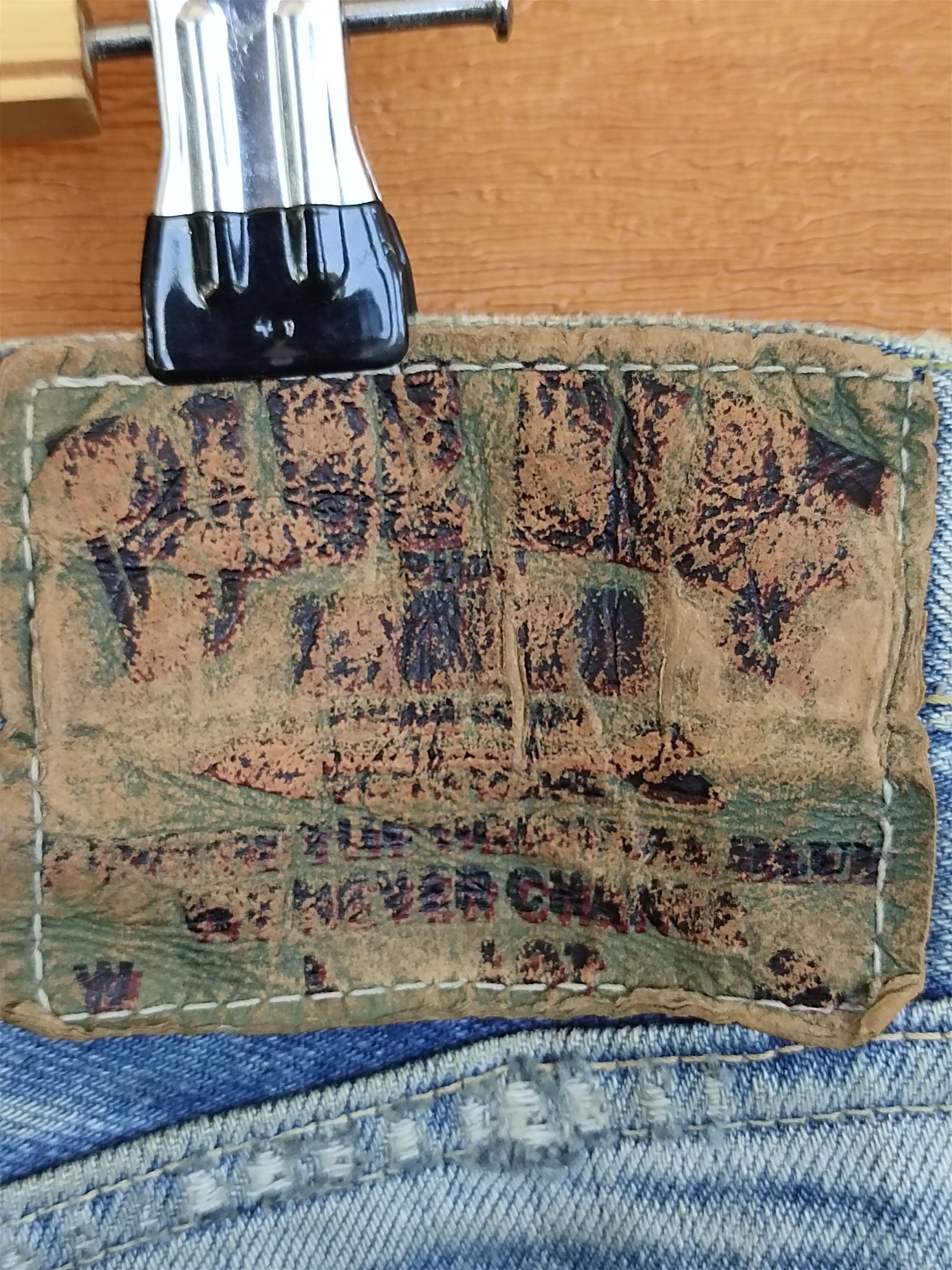 Kapital Blue Blue Japan Boro Faded Distress Denim Jeans Size US 31 - 16 Thumbnail