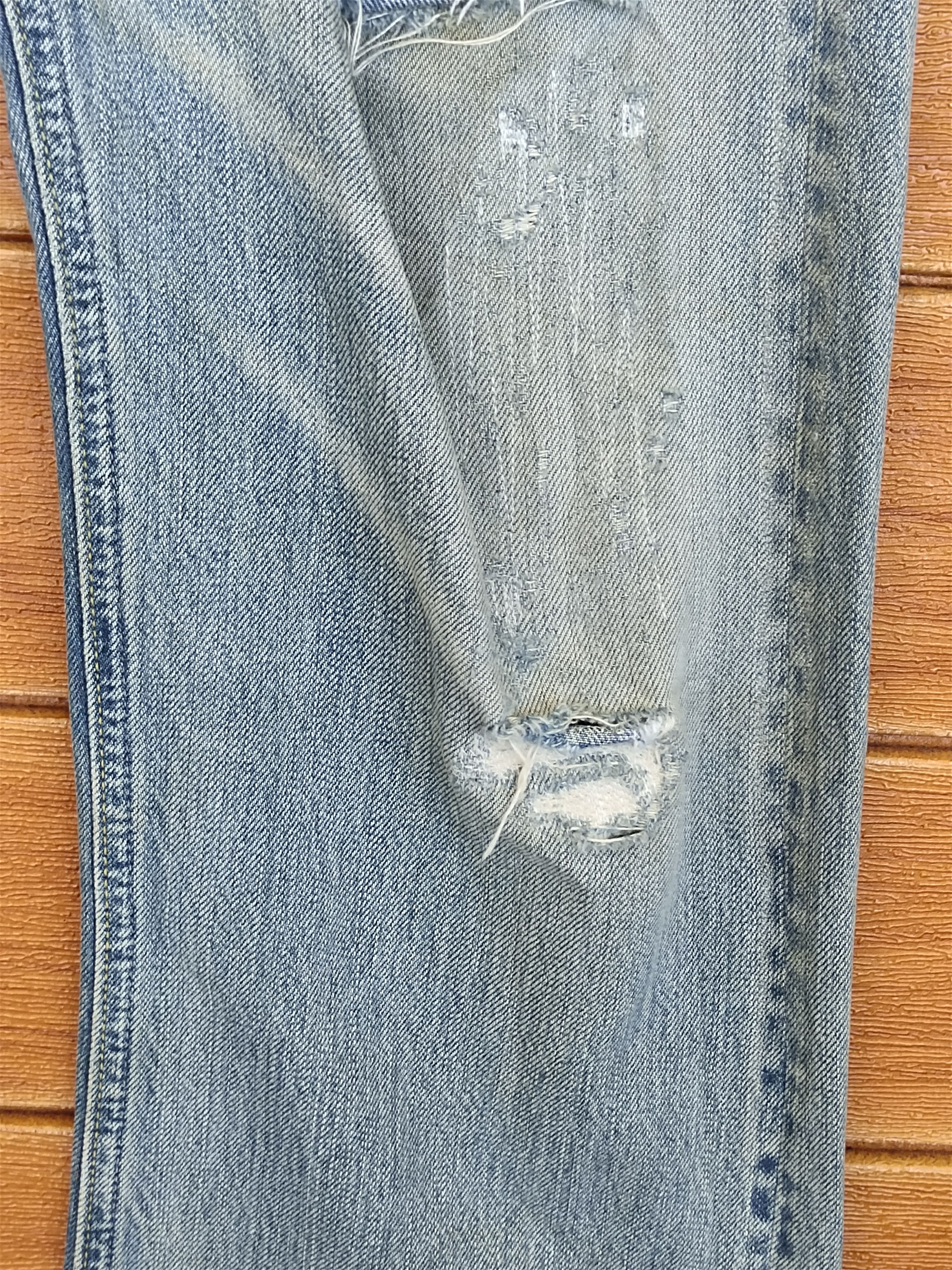 Kapital Blue Blue Japan Boro Faded Distress Denim Jeans Size US 31 - 7 Thumbnail