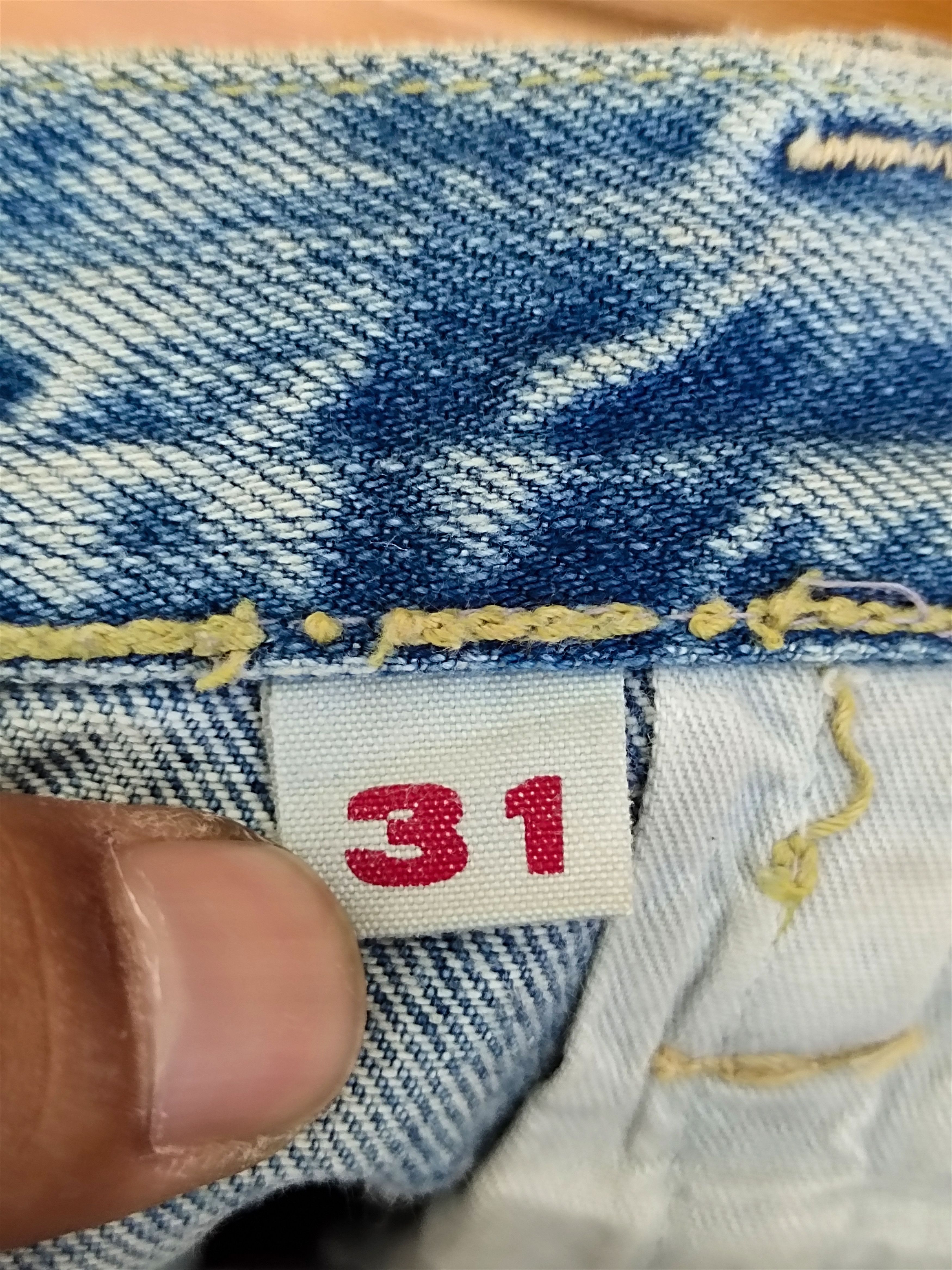 Kapital Blue Blue Japan Boro Faded Distress Denim Jeans Size US 31 - 19 Thumbnail