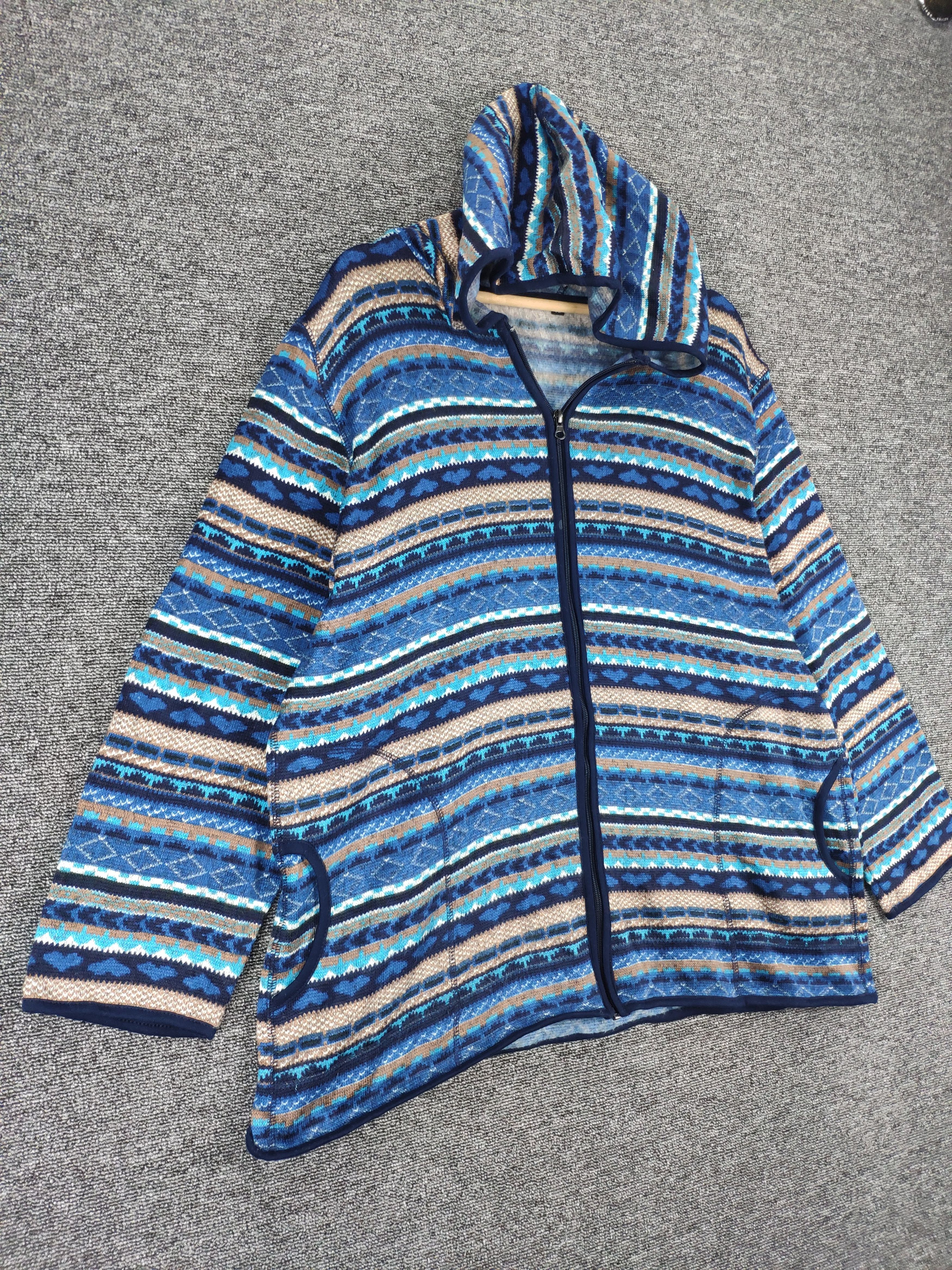 Japanese Brand × Vintage Steal 💥 Vintage Hoodie Jacket Native Striped Size US XL / EU 56 / 4 - 3 Thumbnail